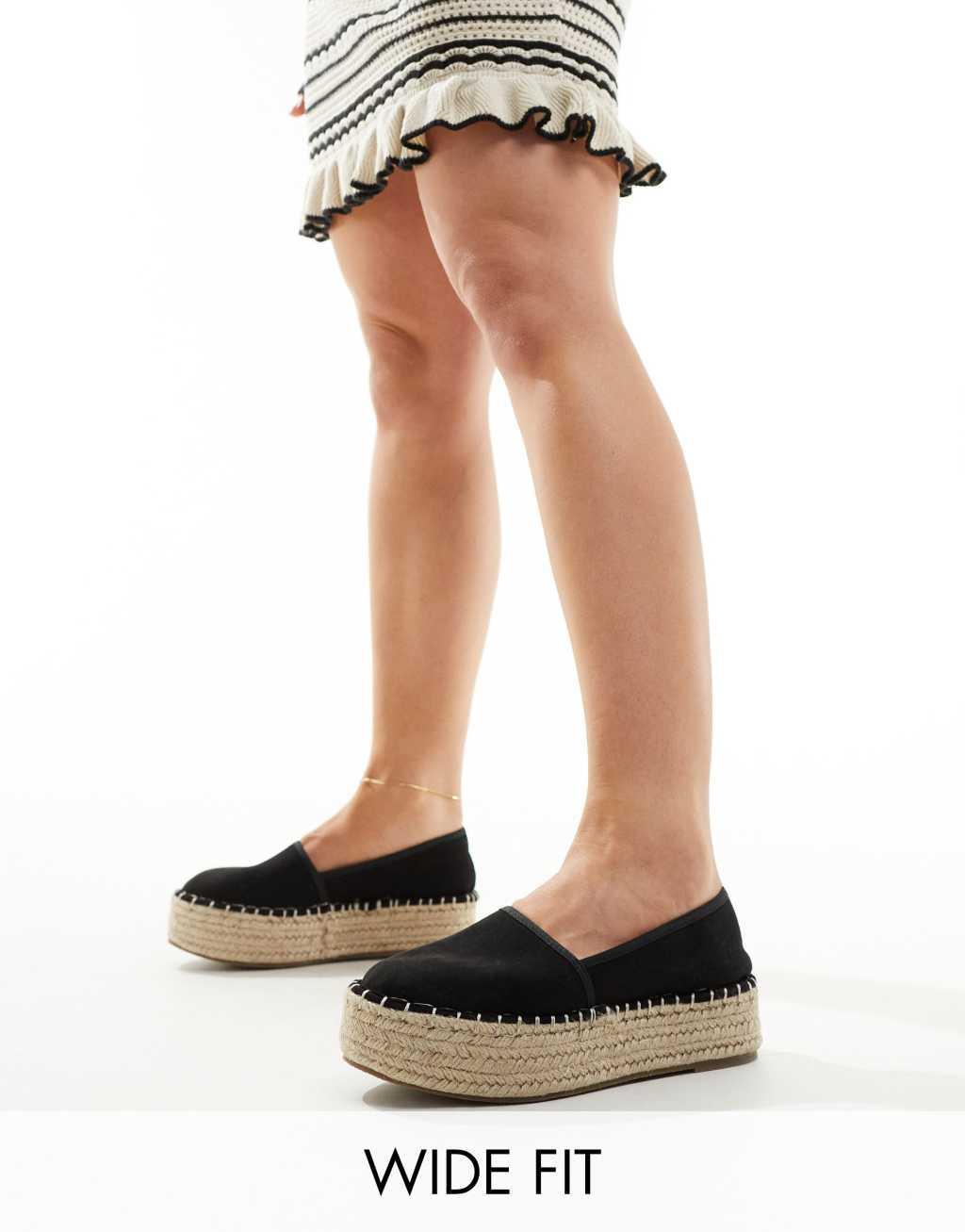 ASOS DESIGN Journal flatform espadrilles Product Image