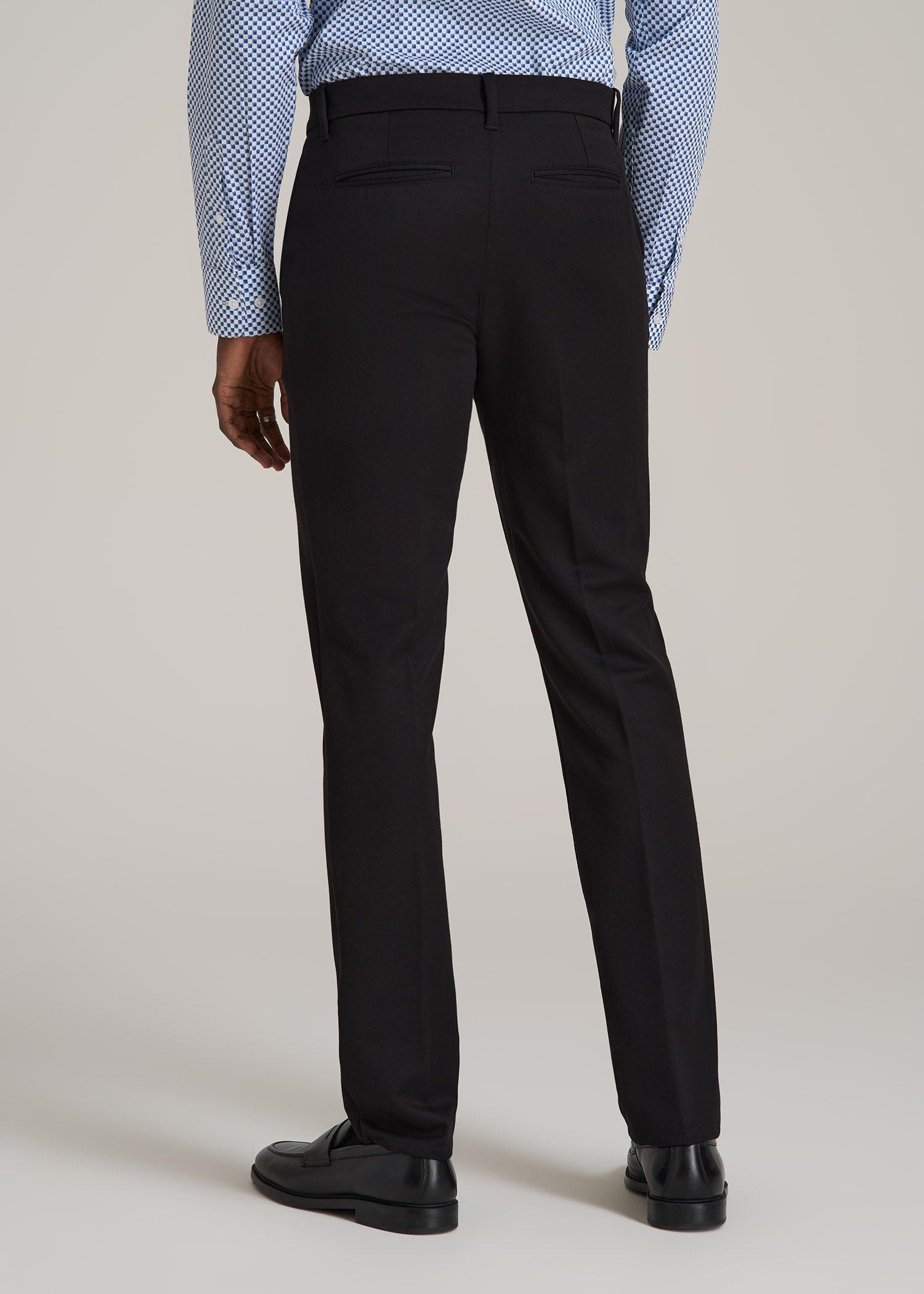 TAPERED-FIT Stretch Dress Pants for Tall Men in Charcoal Heather Product Image