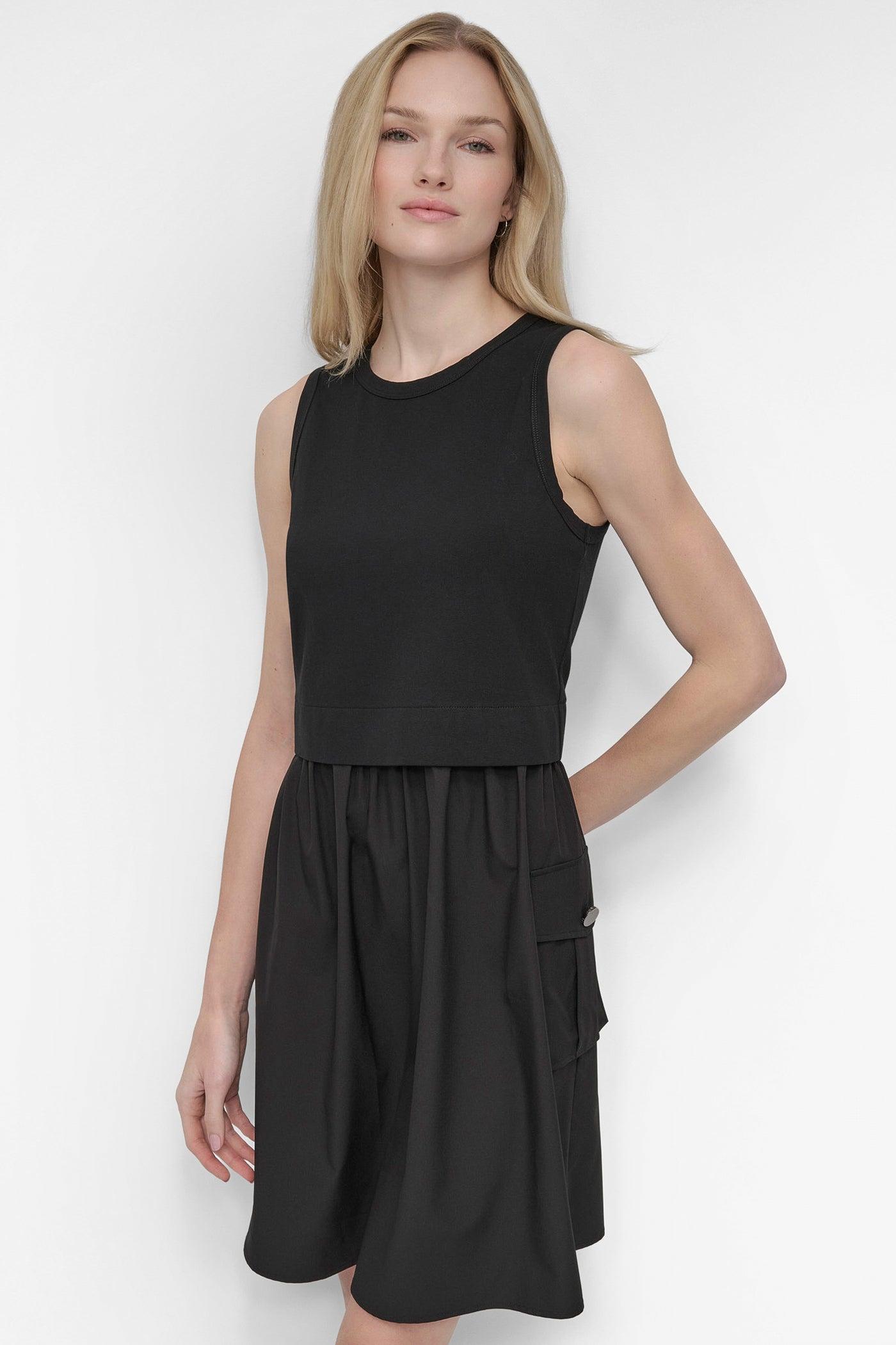MIXED MEDIA CARGO A-LINE DRESS Product Image