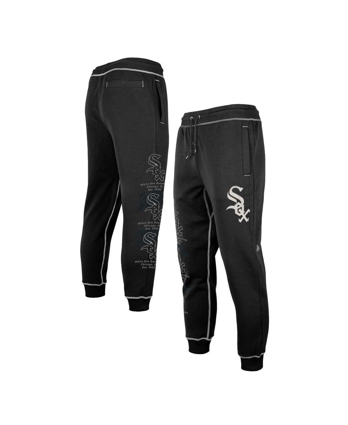 Men's New Era Black Chicago White Sox Team Split Jogger Pants, Size: Medium Product Image