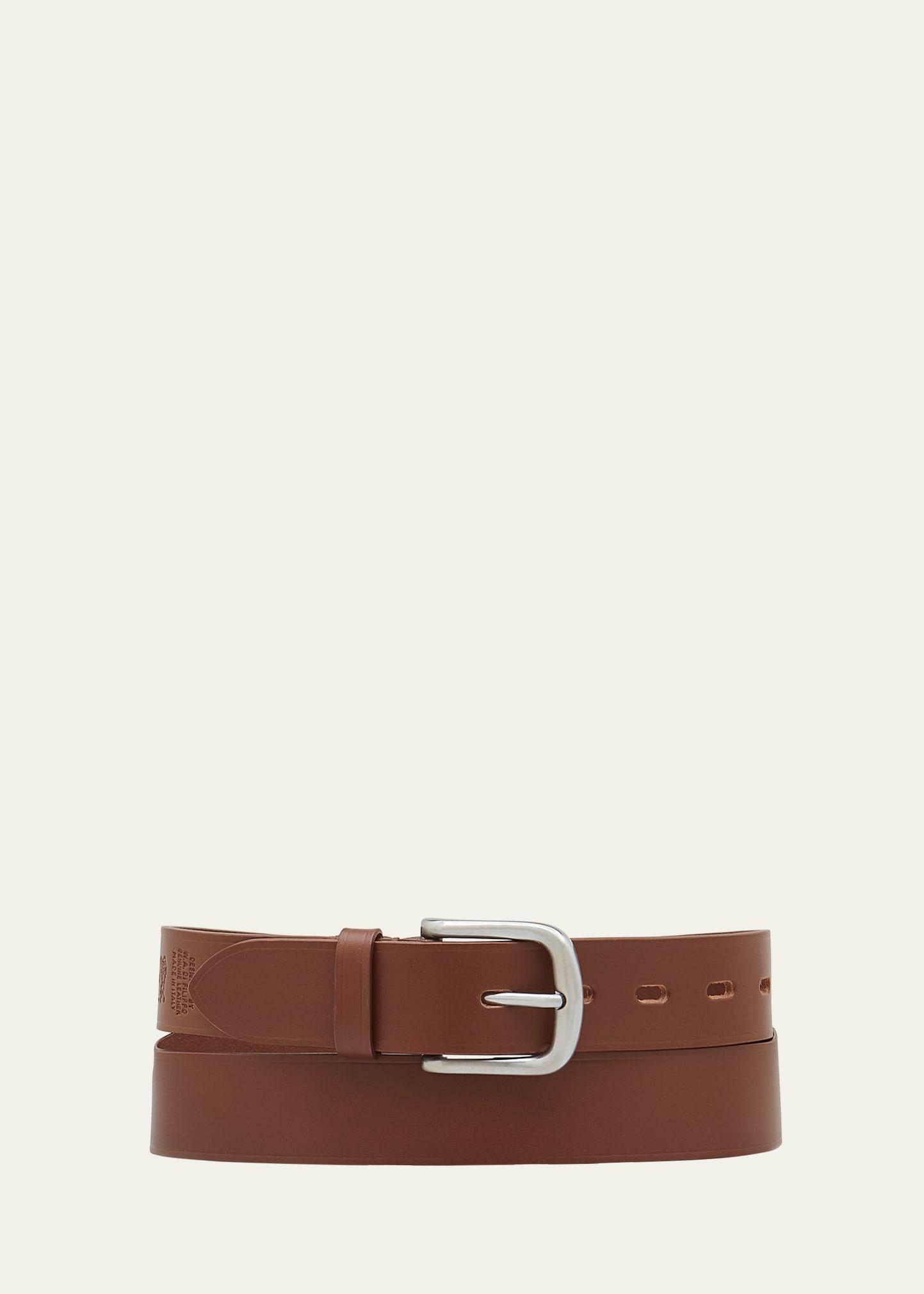 Men's Classic Cowhide Leather Belt Product Image
