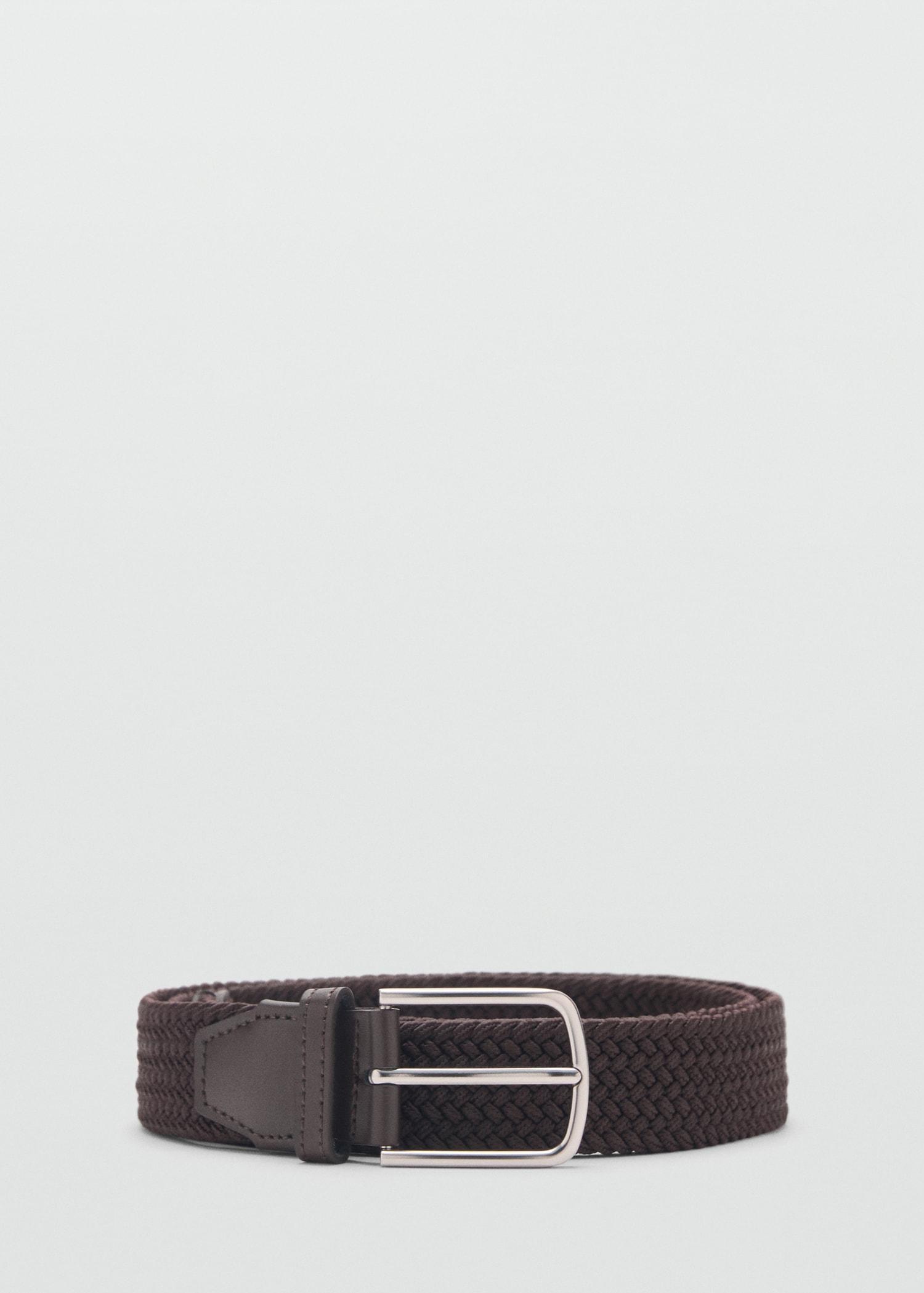 Braided elastic belt - Men | MANGO USA Product Image