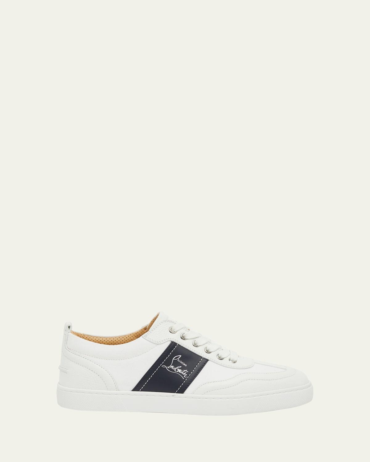 Mens Retero Canvas and Leather Low-Top Sneakers Product Image