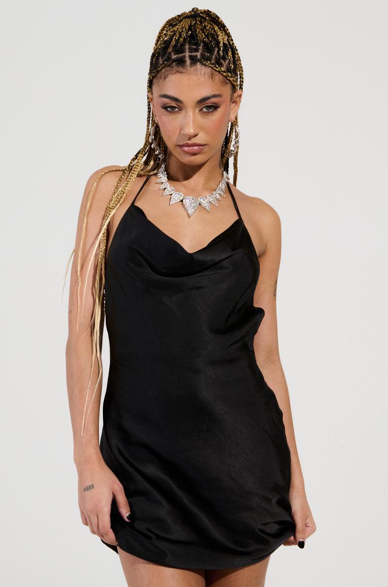 CANT REACH ME SLINKY MINI DRESS Product Image
