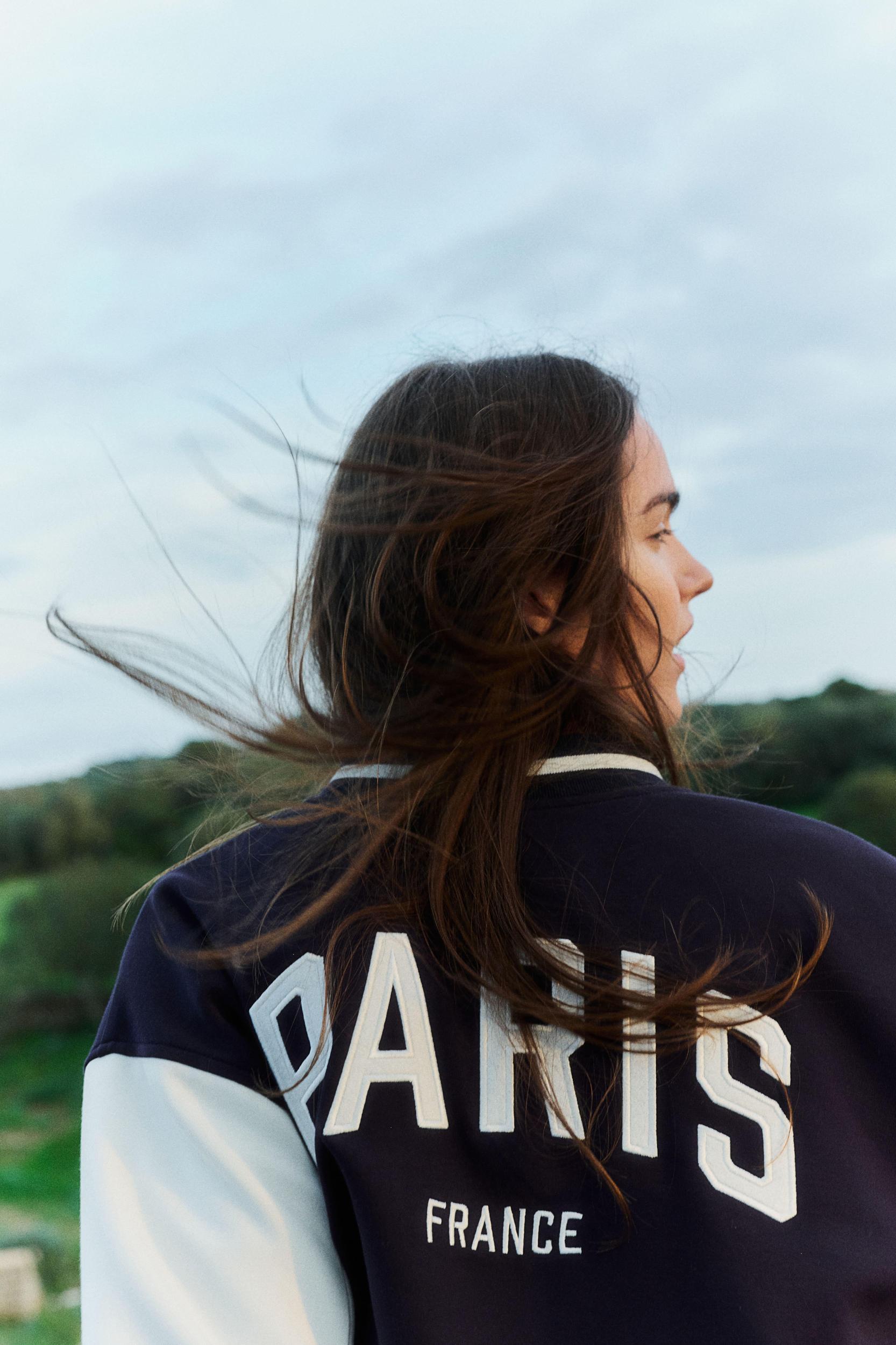 Motif-Detail Baseball Jacket Product Image