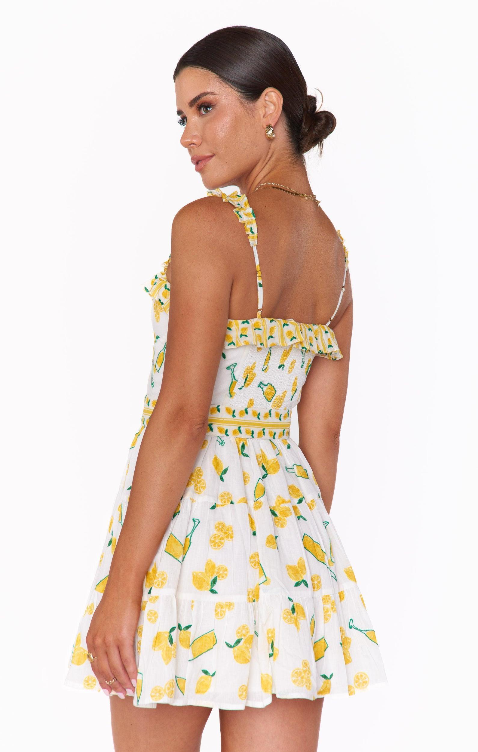 Jolene Mini Dress ~ Limoncello Embroidery Product Image