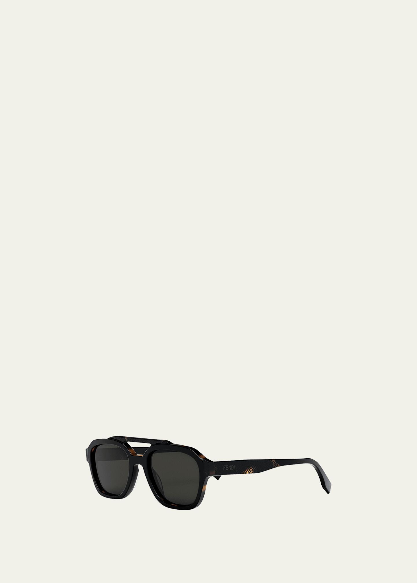 Mens 52MM Logo Acetate Sunglasses Product Image
