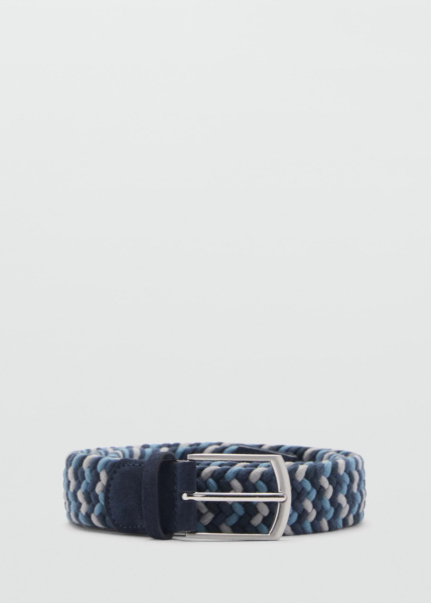 Braided elastic coloured belt - Men | MANGO USA Product Image