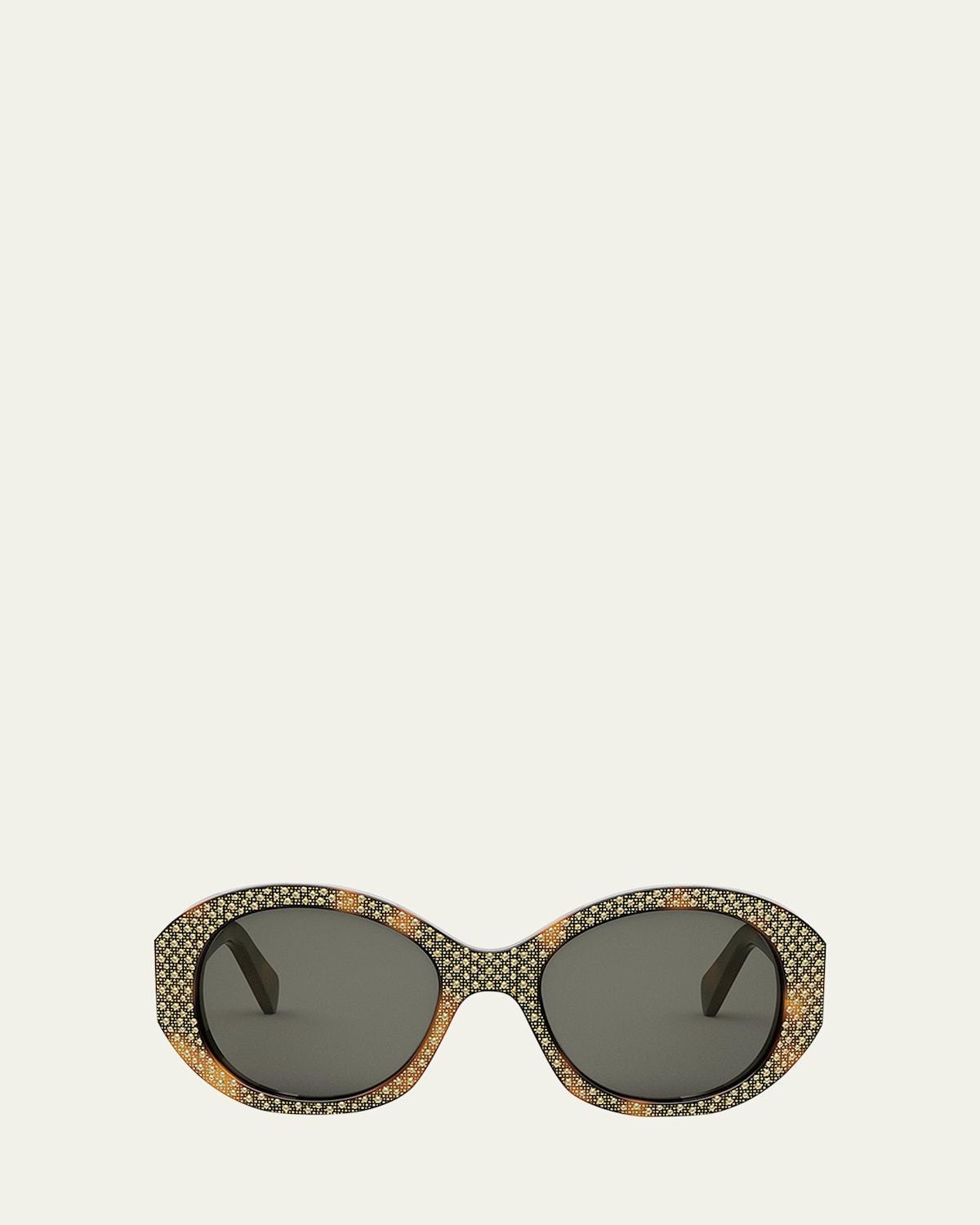Womens 53MM Crystal-Embellished Round Sunglasses Product Image