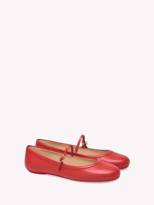 GIANVITO ROSSI Woman Ballet Flats Red Size 8 Leather In Red Nappa Product Image