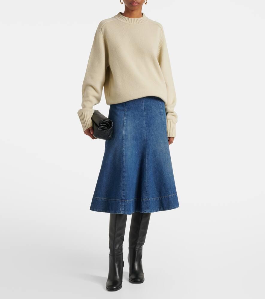 EXTREME CASHMERE N°123 Bourgeois Cashmere Sweater In Beige Product Image
