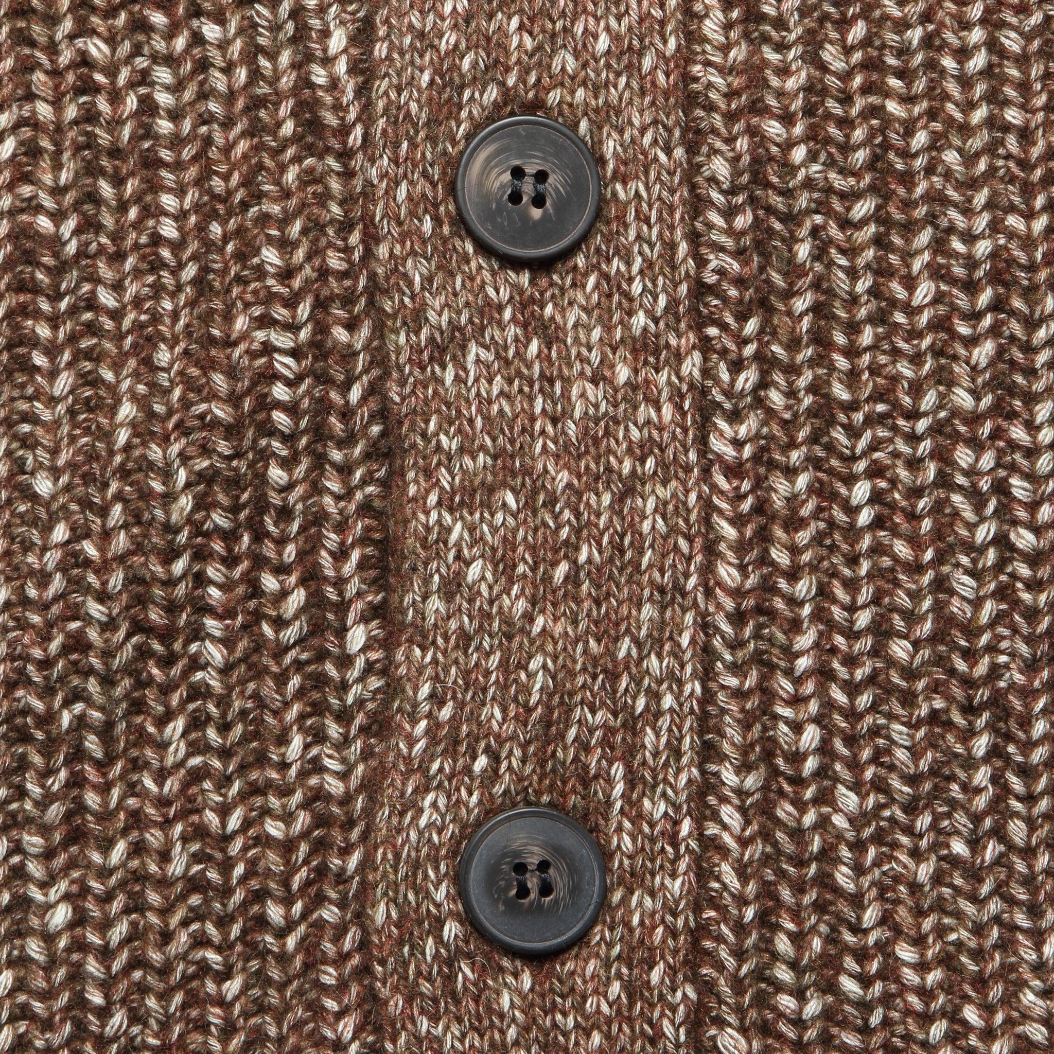 Shawl Collar Cardigan - Brown Product Image