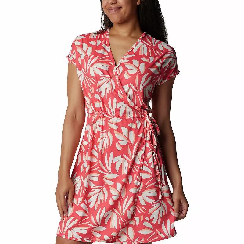 Women's Columbia Chill River Wrap Print Mini Dress, Size: Large, Fig Areca Product Image
