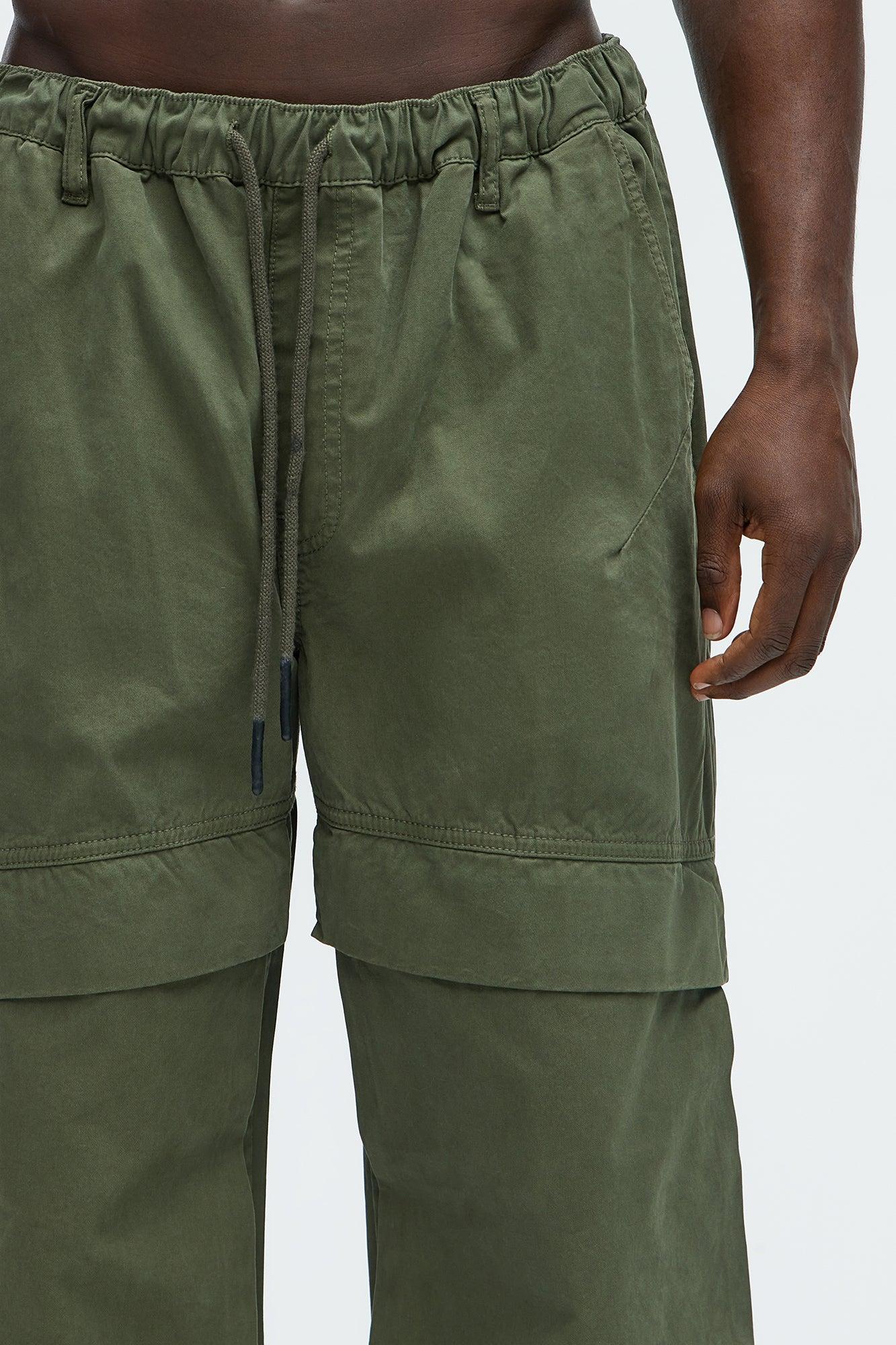 Rylan Wide Leg Cargo Pants - Olive Product Image