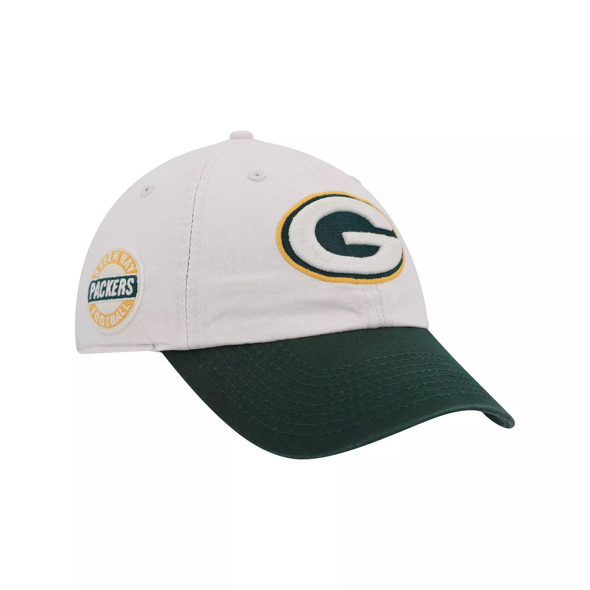 Men's '47 Cream/Green Green Bay Packers Sidestep Clean Up Adjustable Hat, Beige Product Image