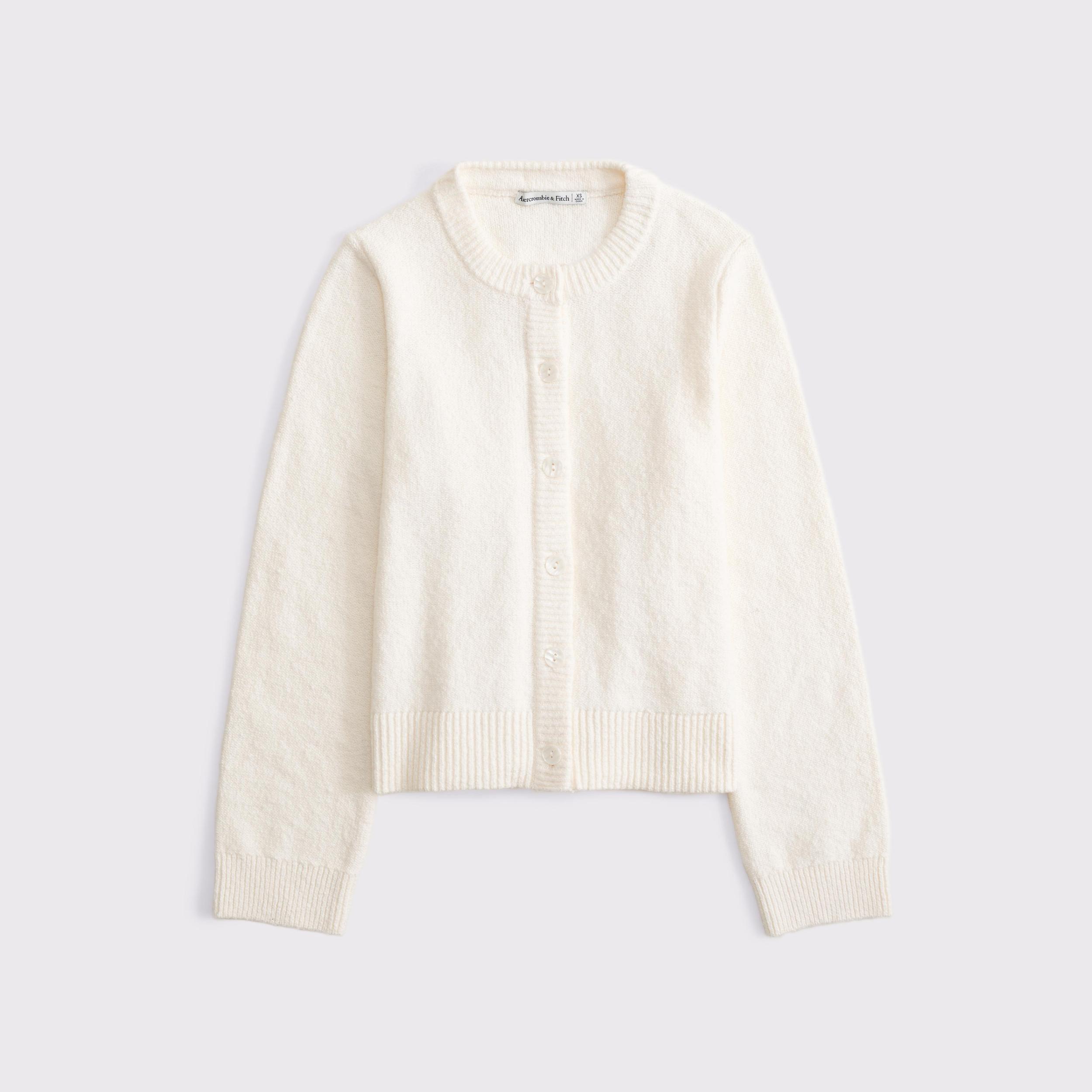 Textural Crew Cardigan Product Image