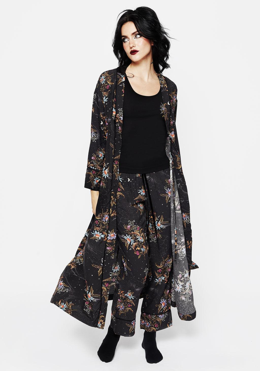 Cleome Floral Spiderweb Dressing Gown Product Image