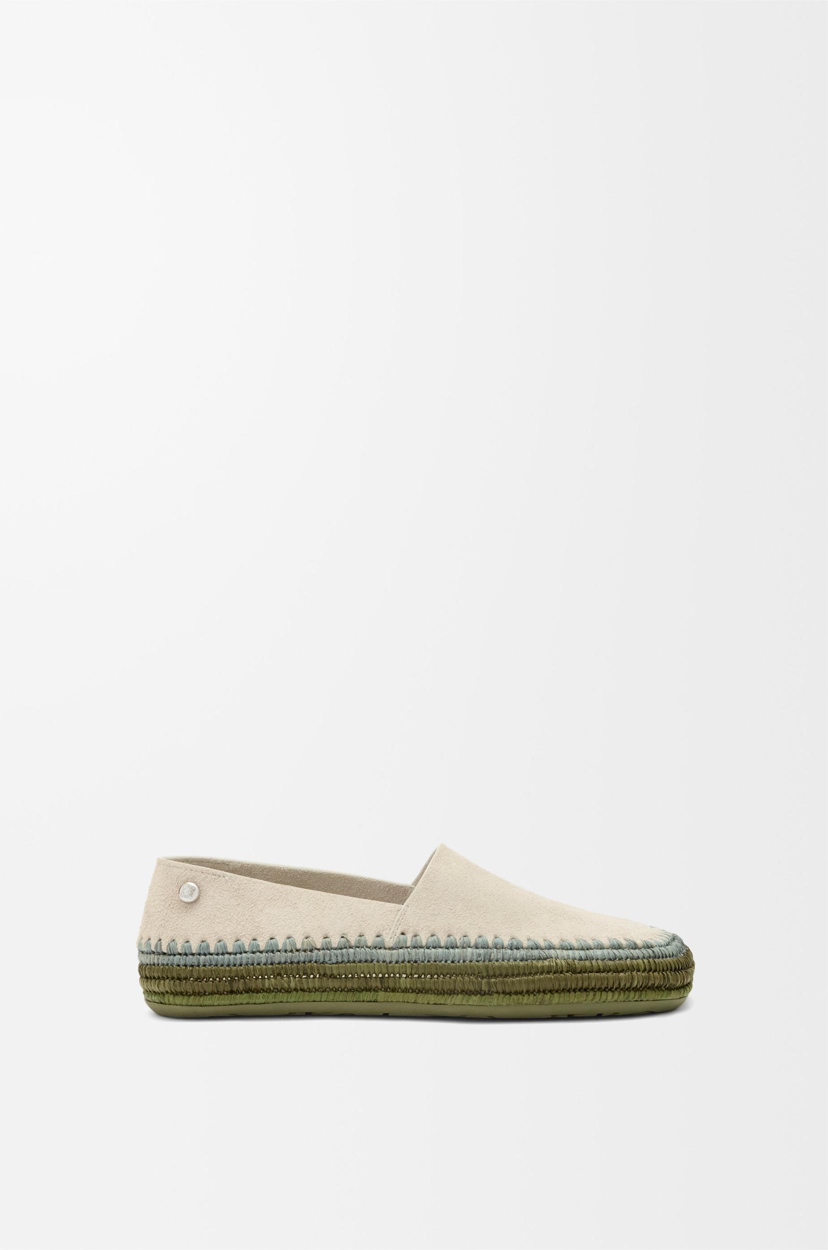Rio slipper in suede and raffia Product Image
