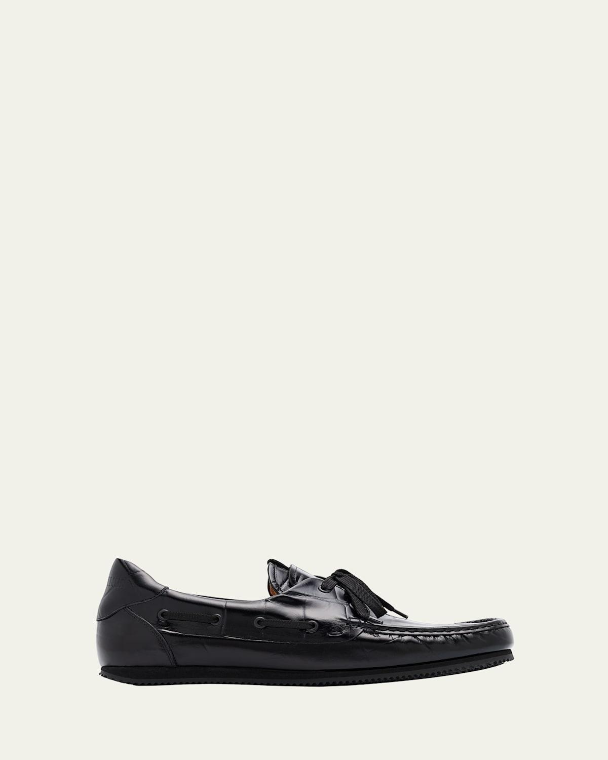Mens Suede Rubber-Sole Penny Loafers Product Image