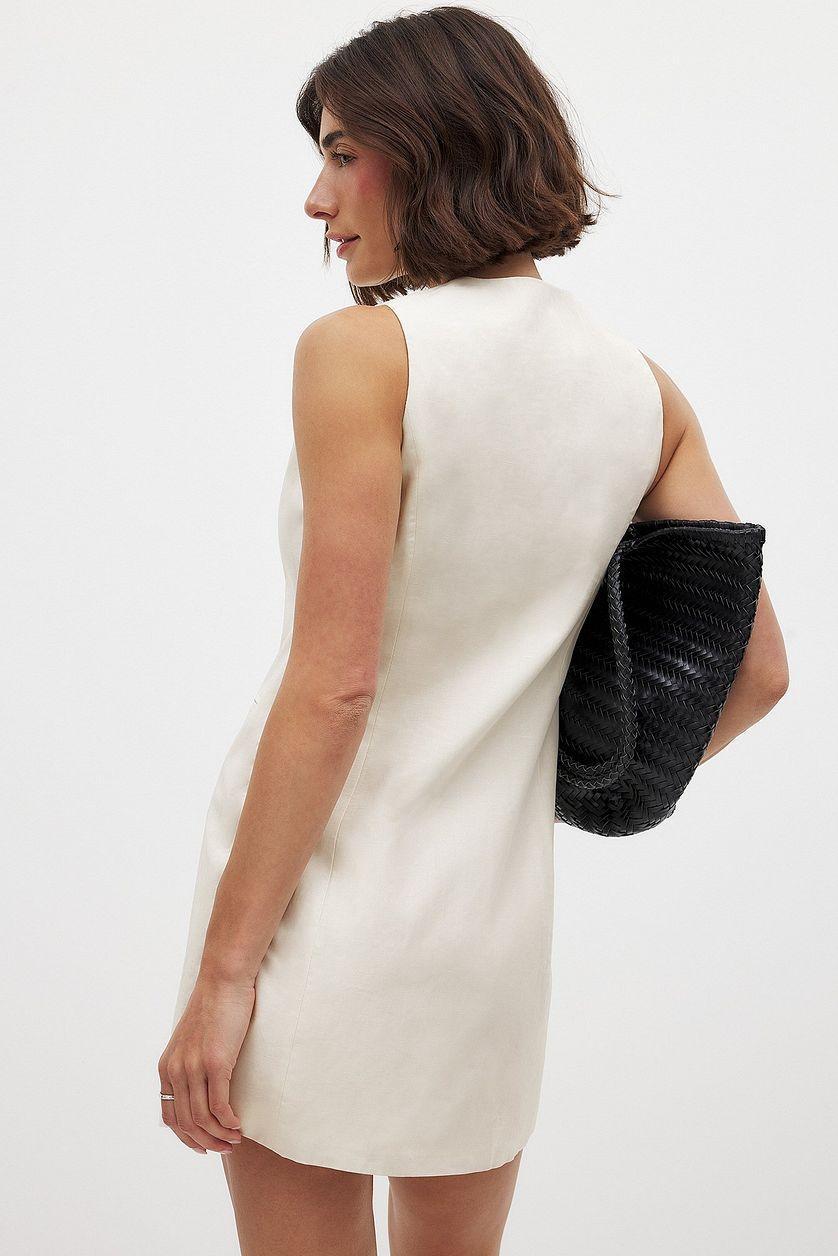 Linen Blend Vest Mini Dress Product Image