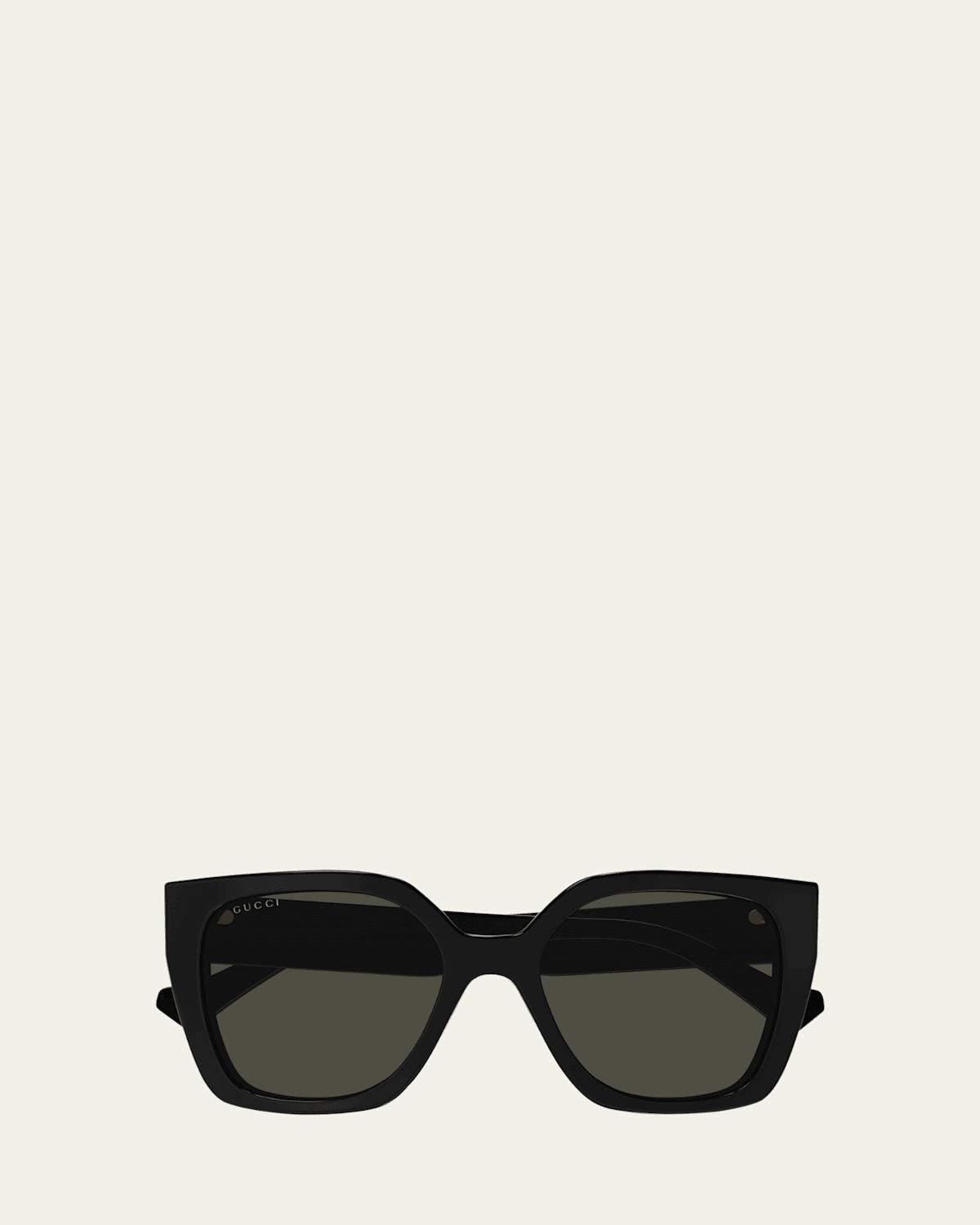 Color-Block GG Injection Plastic Cat-Eye Sunglasses Product Image