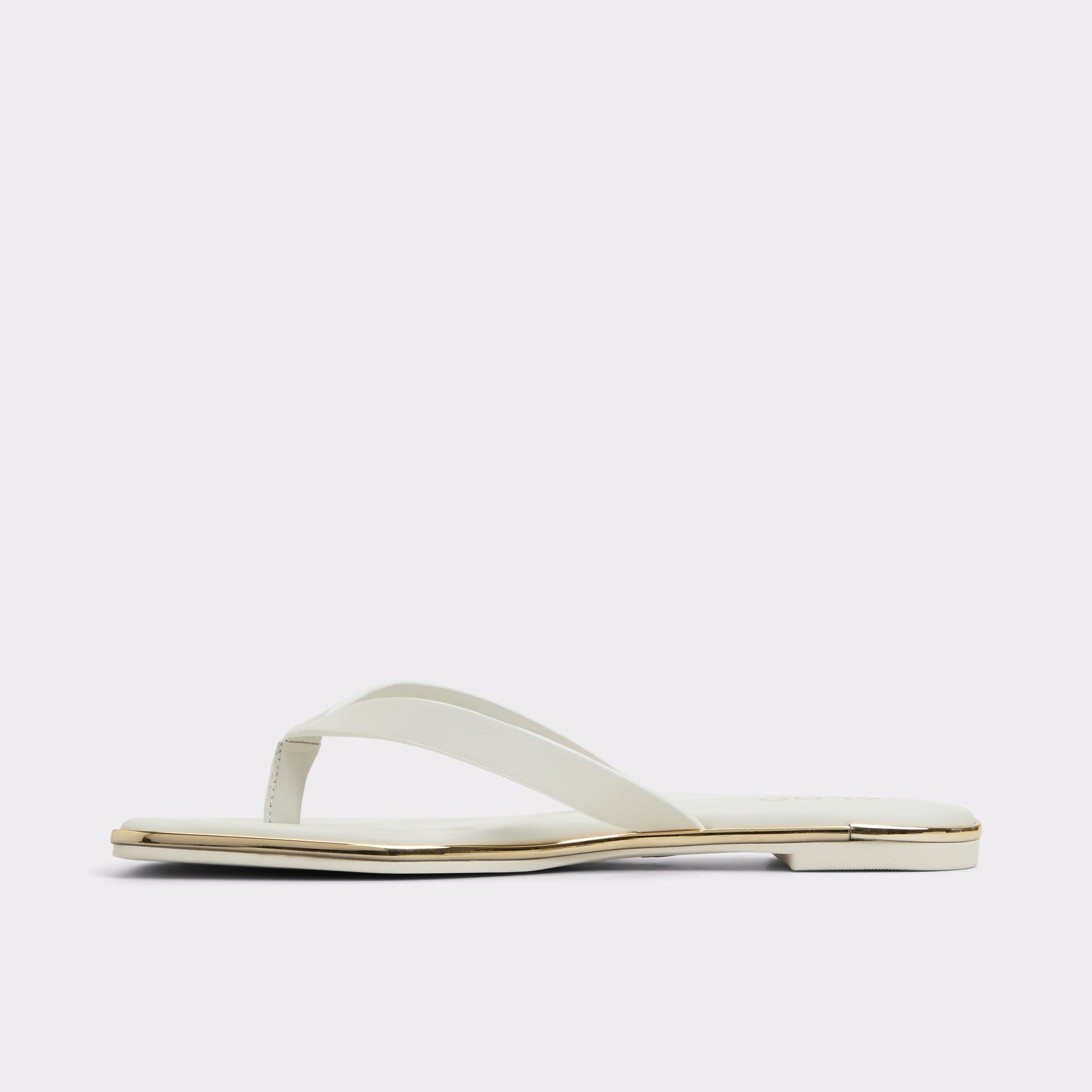 ALDO Theao - Women's Flat Sandals - White, Size 8 Product Image