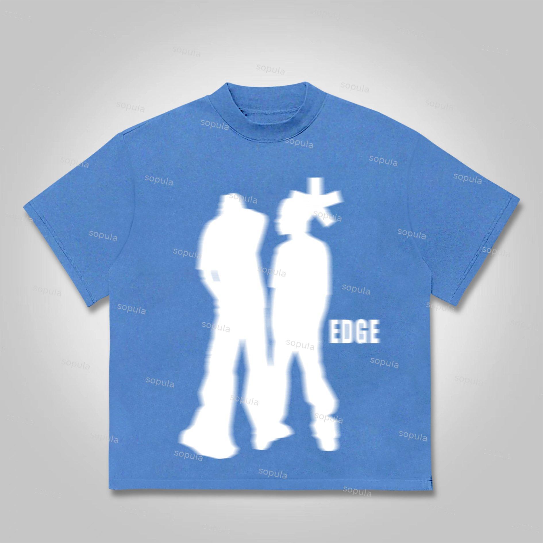 Sopula Street Portrait Edge Graphic Print Cotton T-shirt Product Image