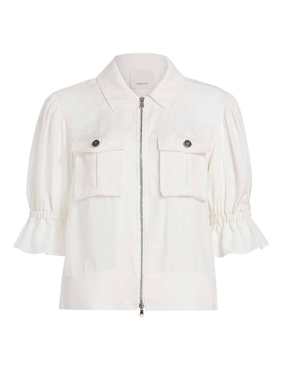 Womens Holly Puff-Sleeve Utility Jacket Product Image