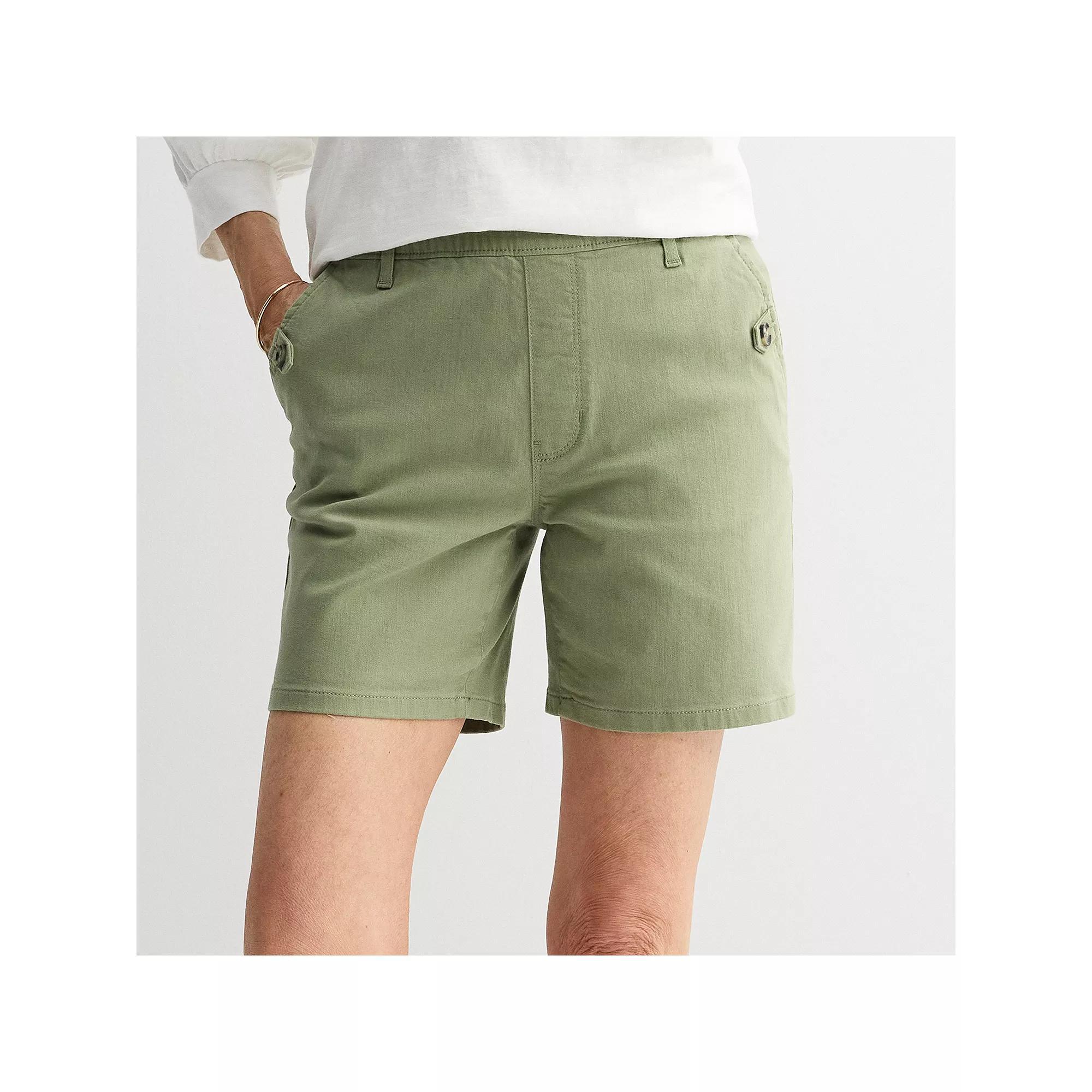 Women's Croft & Barrow® Modern Pull-On Shorts, Size: XL, Iron Weld Product Image