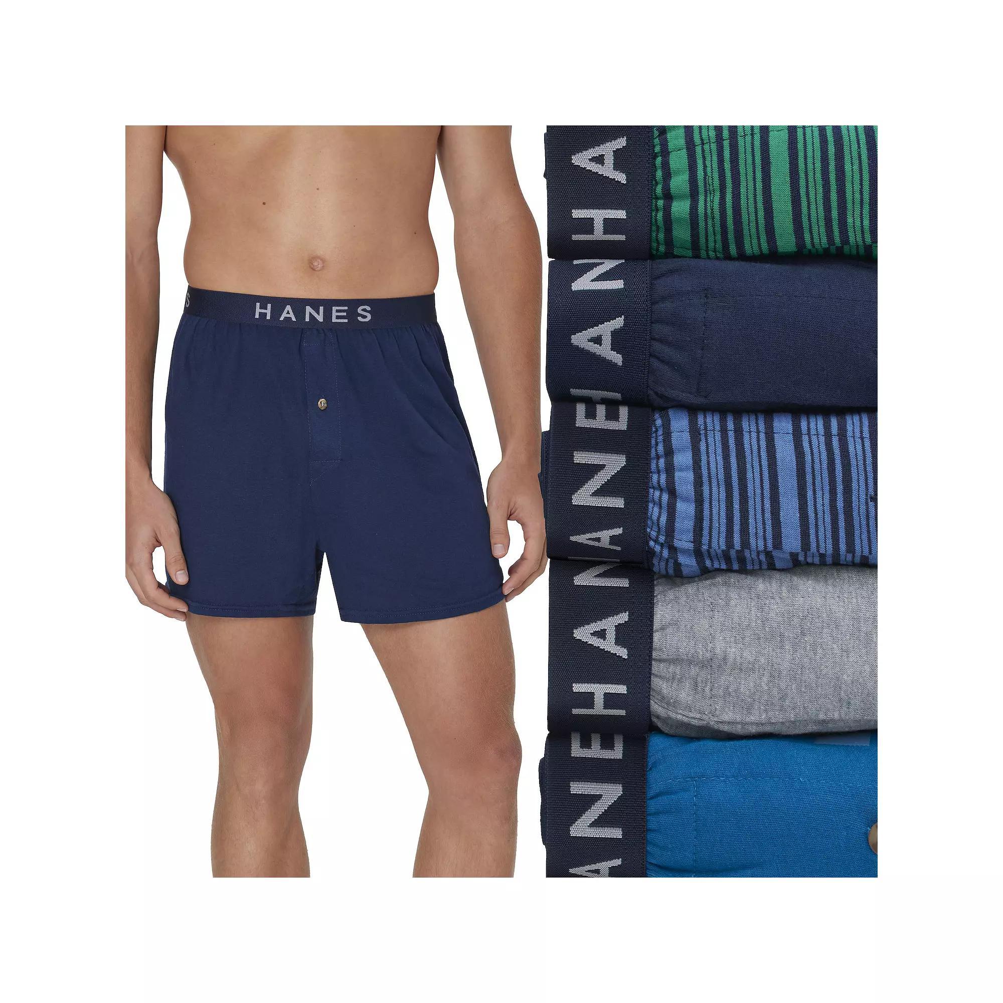 Mens Hanes 5-Pack Ultimate ComfortSoft Boxer Underwear Product Image