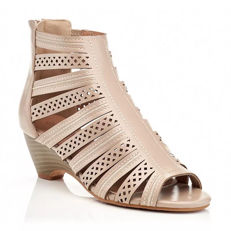 Henry Ferrera Sally Open Toe Women's Wedge Sandals, Size: 11, Beige Product Image