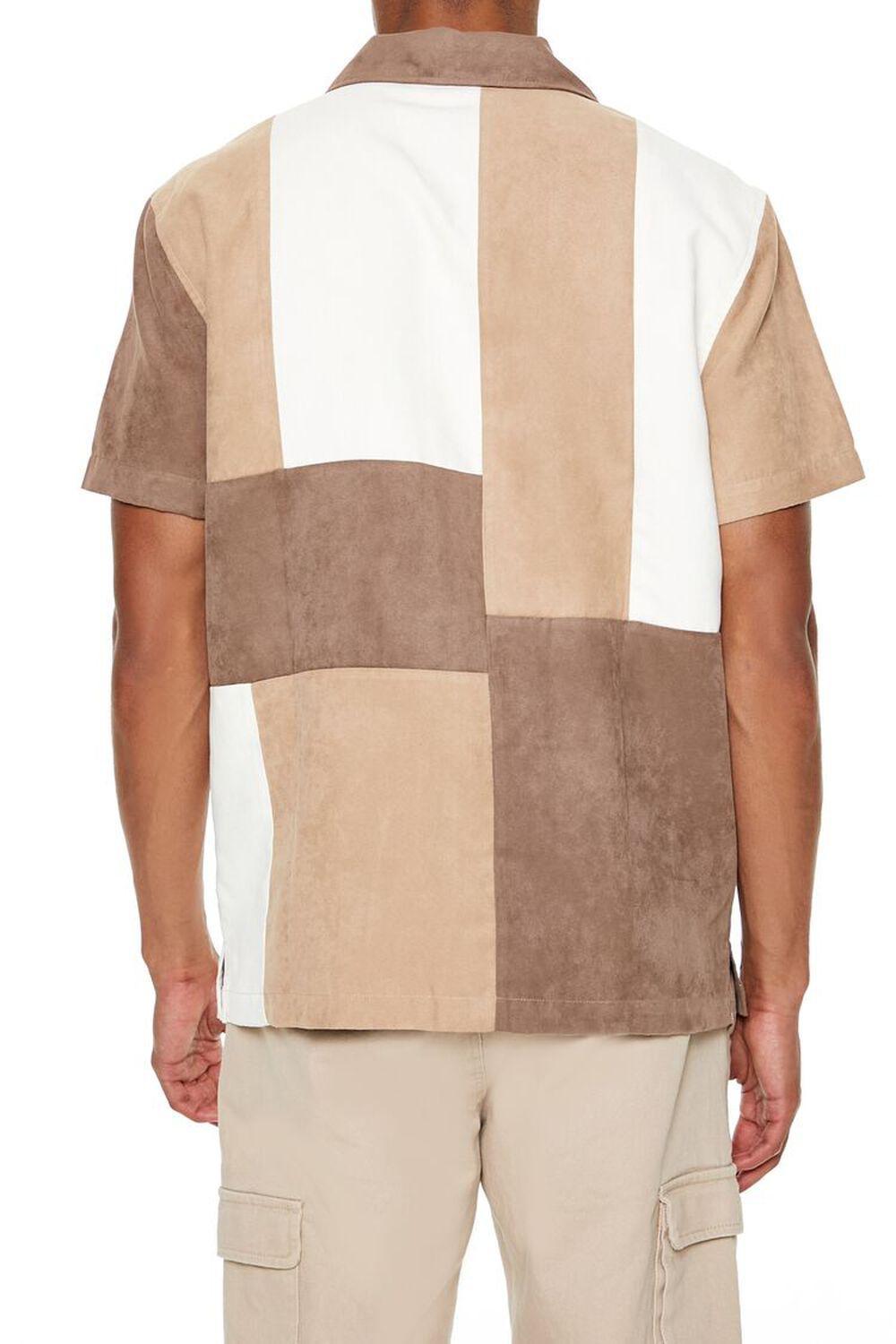 Faux Suede Colorblock Shirt | Forever 21 Product Image