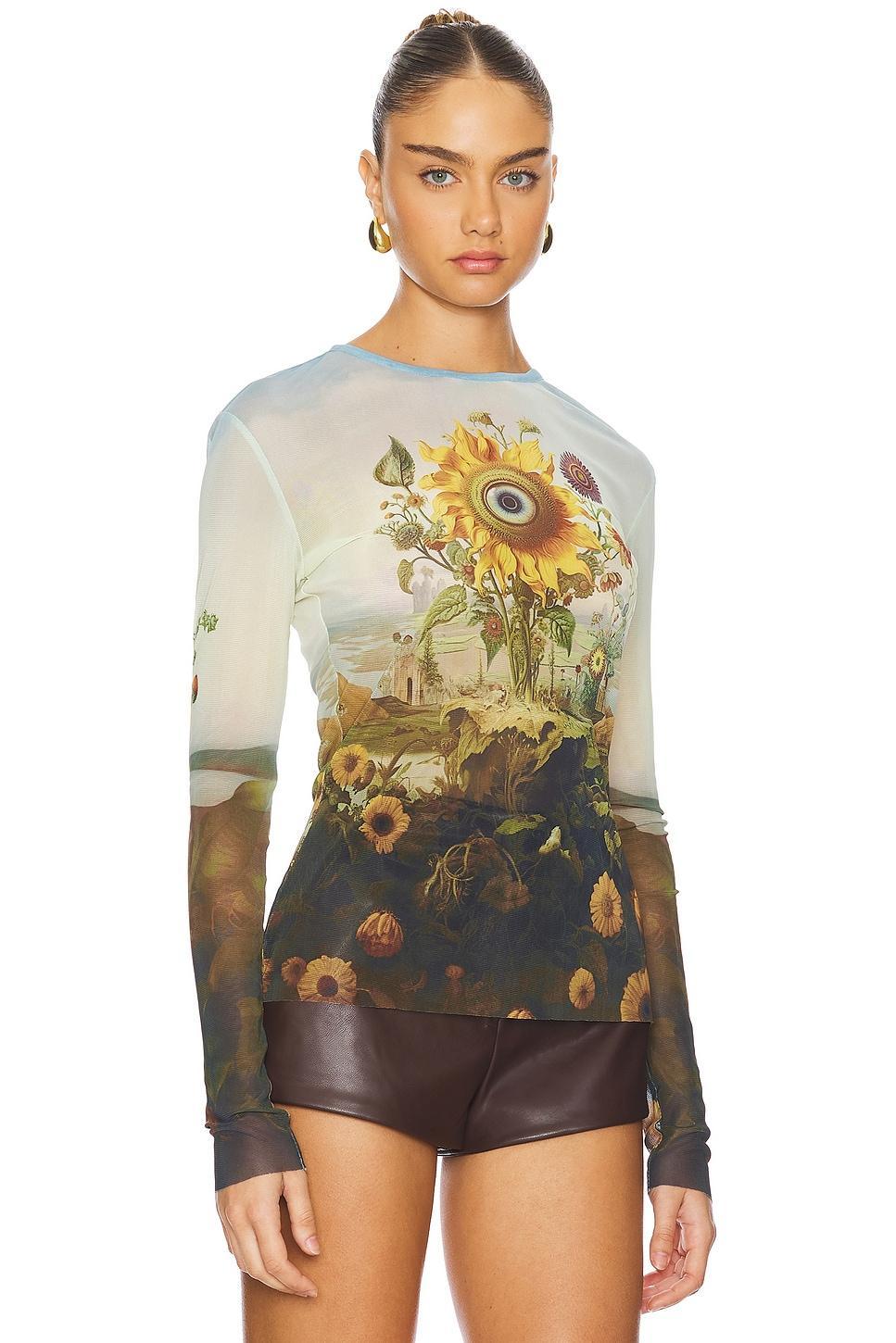 Printed Mesh Top Monse Product Image