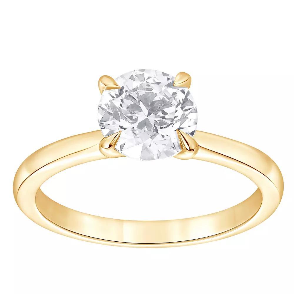 Diamond Brilliance 14k Gold 1 1/2 Carat T.W. Lab-Grown Diamond Round Solitaire Engagement Ring, Women's, Size: 9 Product Image
