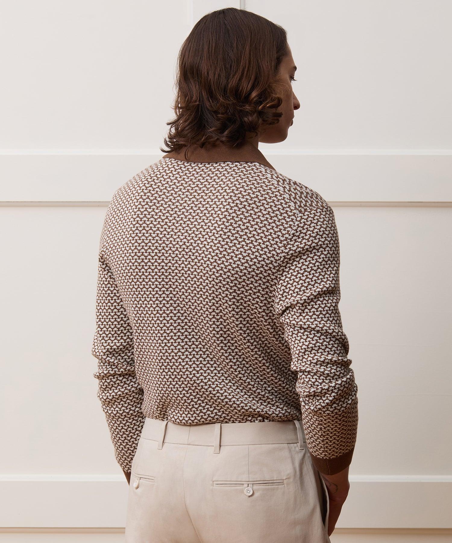 Relaxed Silk-Cotton Sweater Polo Product Image