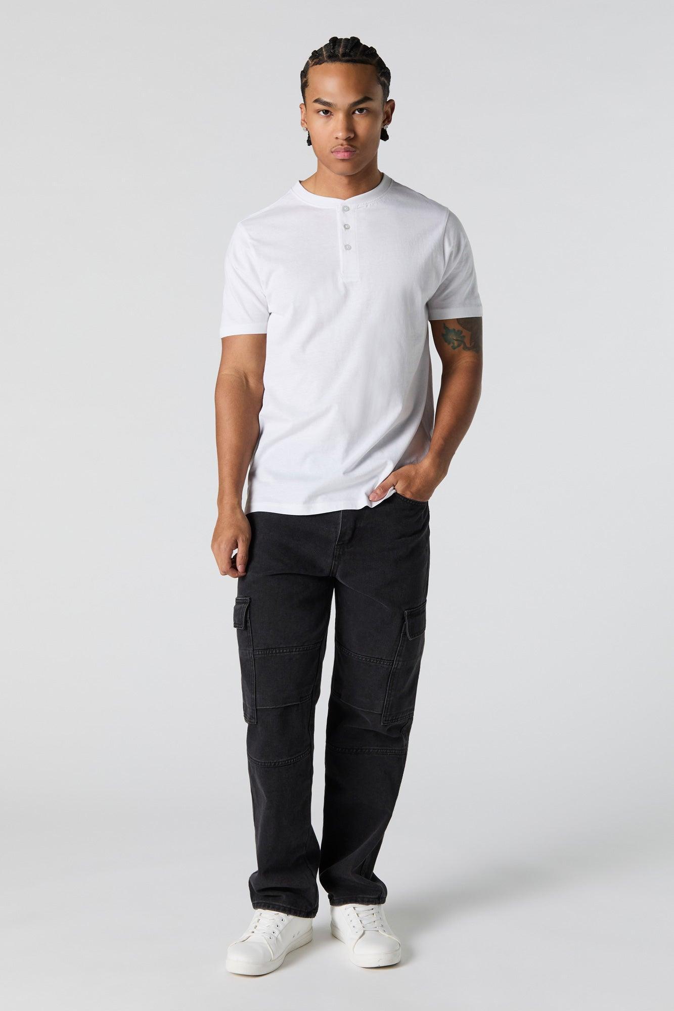 Solid Henley T-Shirt Male Product Image