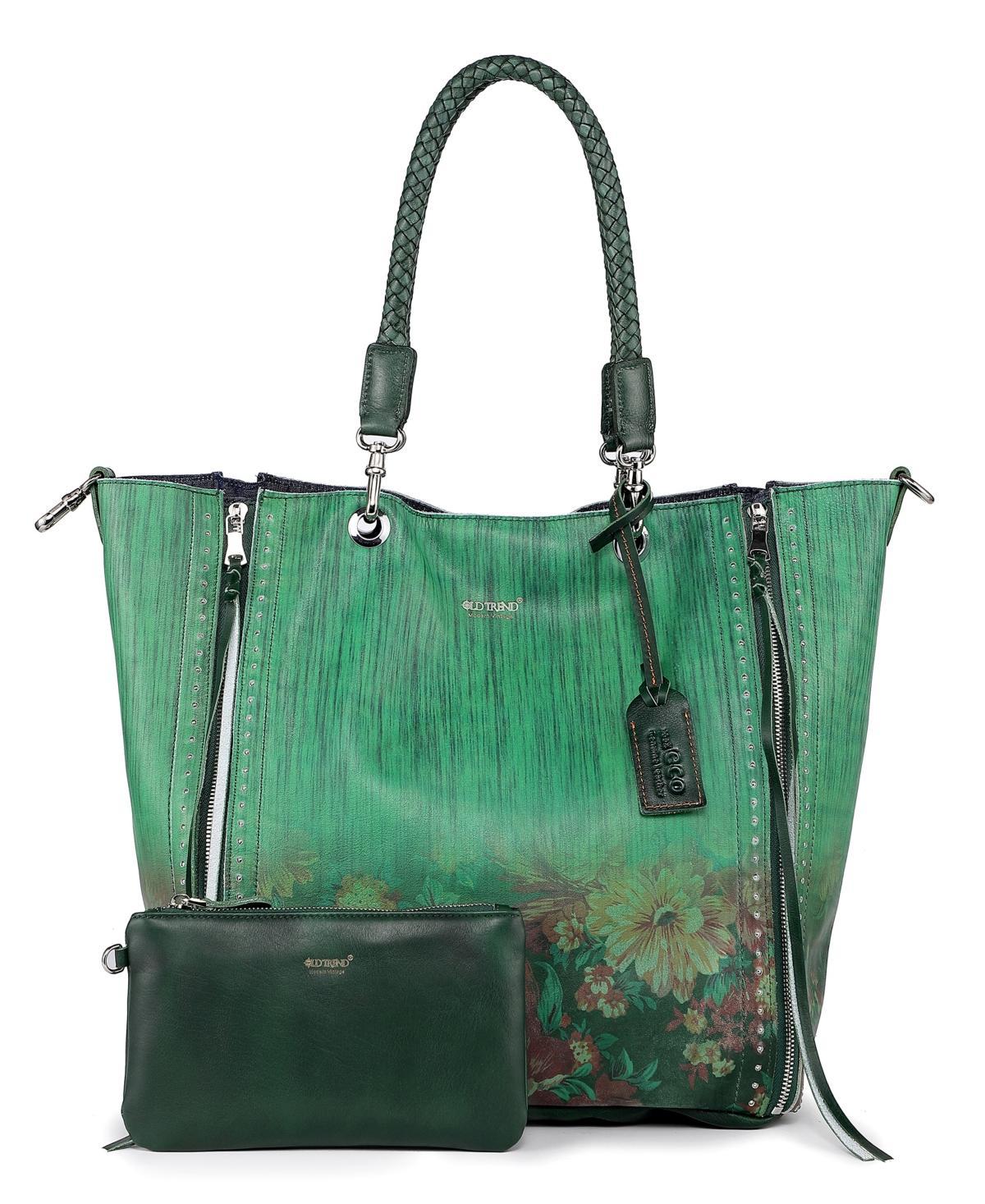 Old Trend Womens Barracuda Hand Painted Clasp Closure Tote Bag Product Image