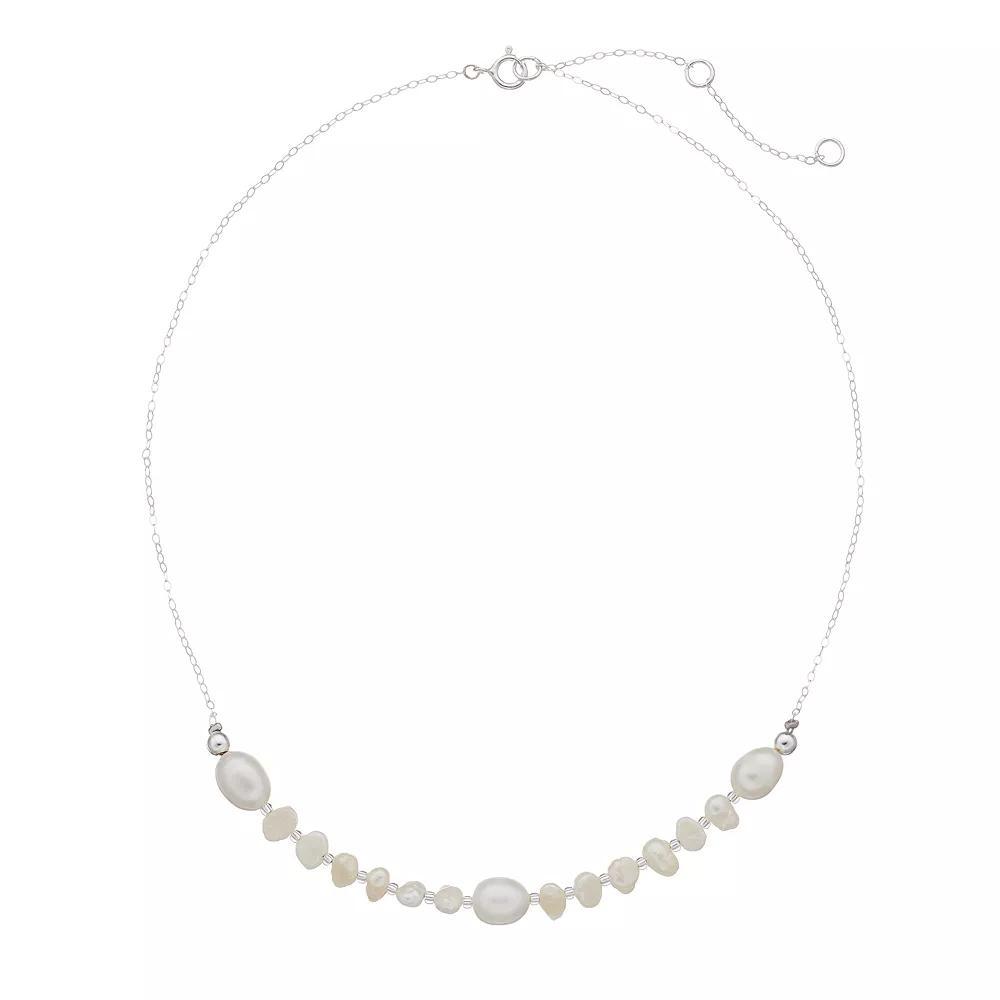 Aleure Precioso Sterling Silver Cultured Freshwater Pearl Necklace, Women's, Size: 16" Product Image