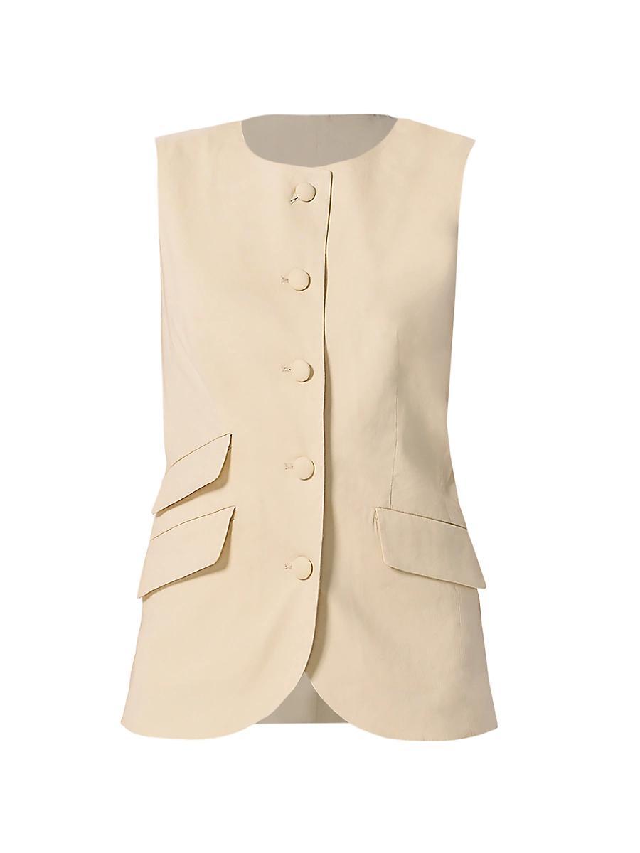 Womens Slade Linen-Blend Vest Product Image