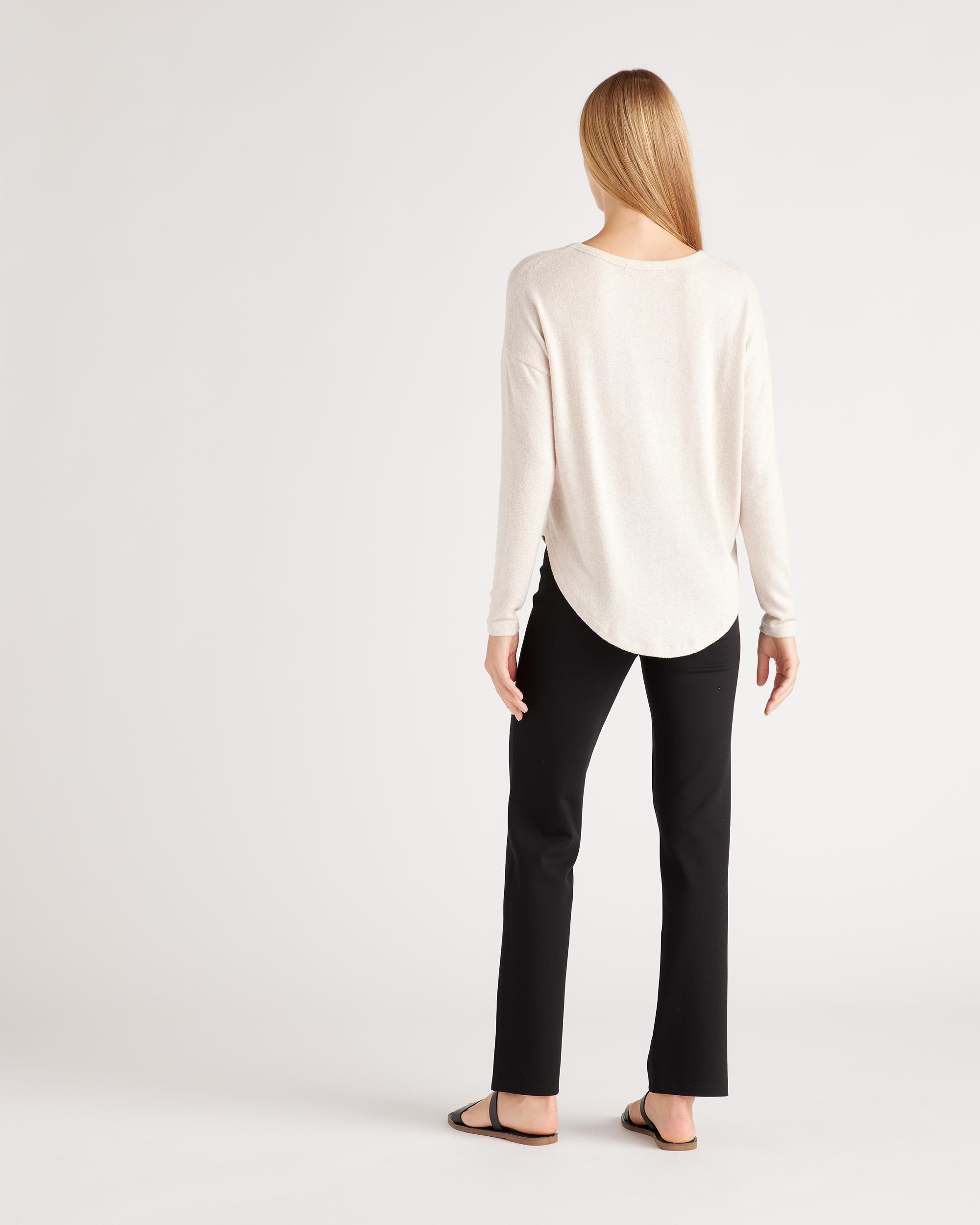 Quince | Women's Ultra-Stretch Ponte Straight Leg Pants Petite Rayon Product Image