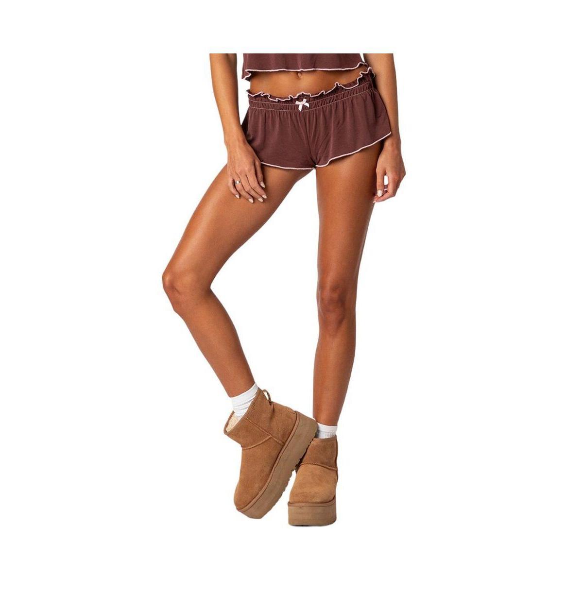 Edikted Womens Alice Gathered Waist Shorts Product Image