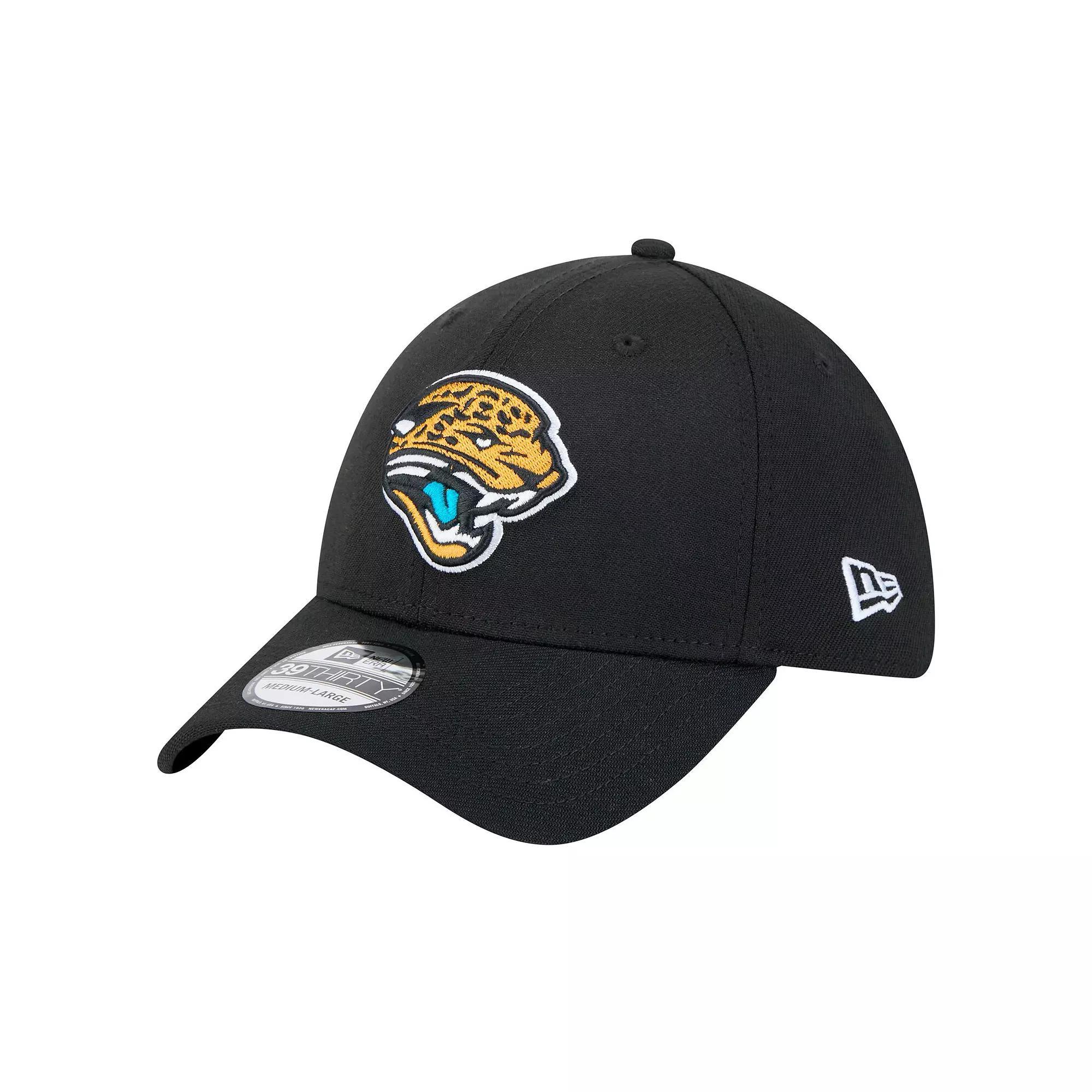 Men's New Era Black Jacksonville Jaguars Throwback Main 39THIRTY Flex Hat, Size: Small/Medium Product Image