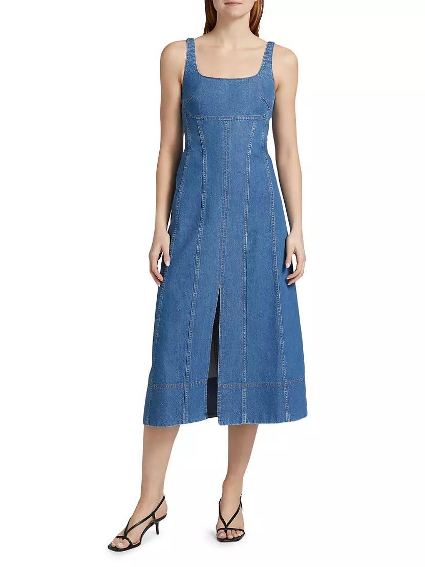 Felicity Denim Midi-Dress Product Image