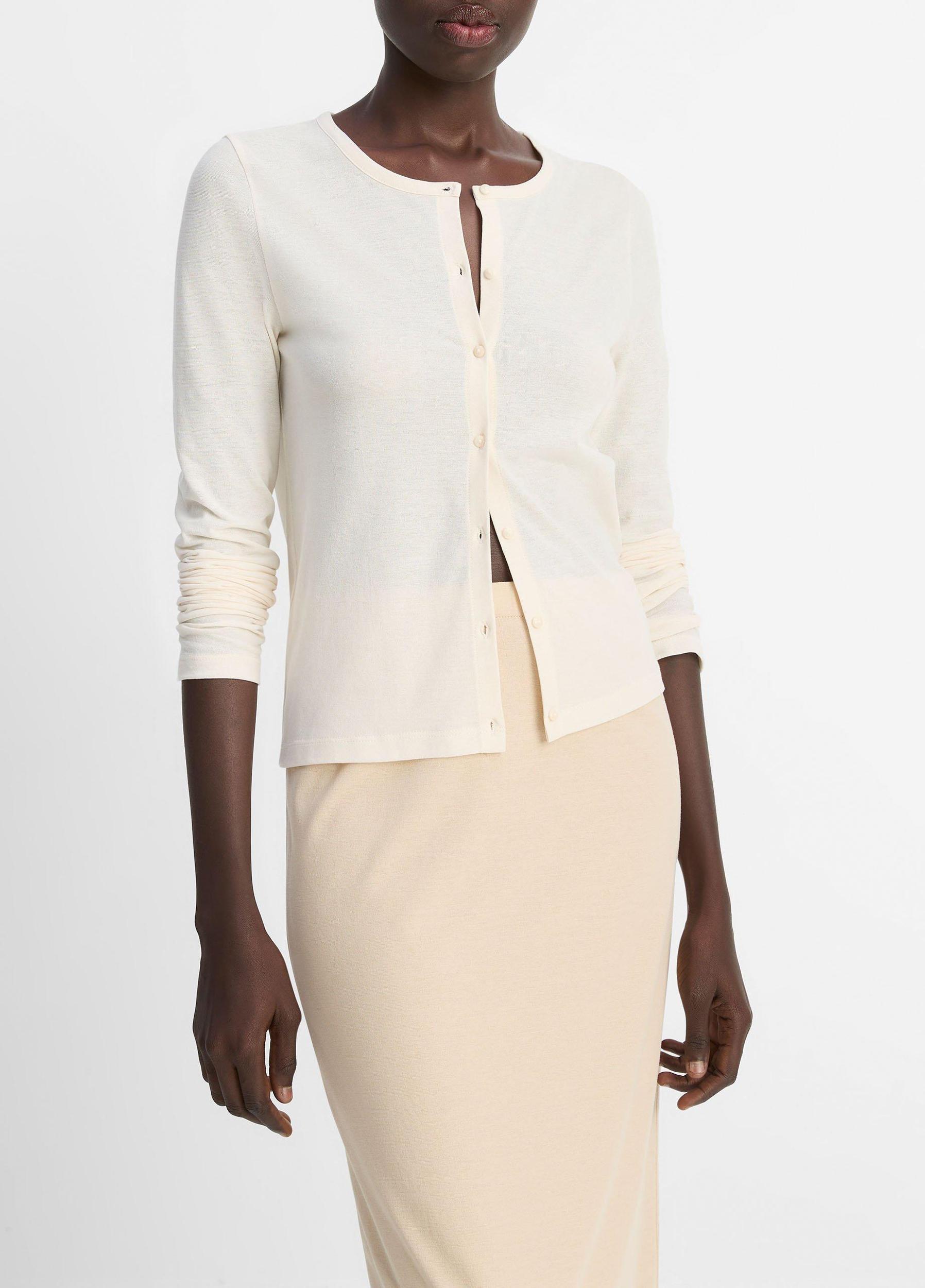 Cotton Crepe Jersey Cardigan Product Image