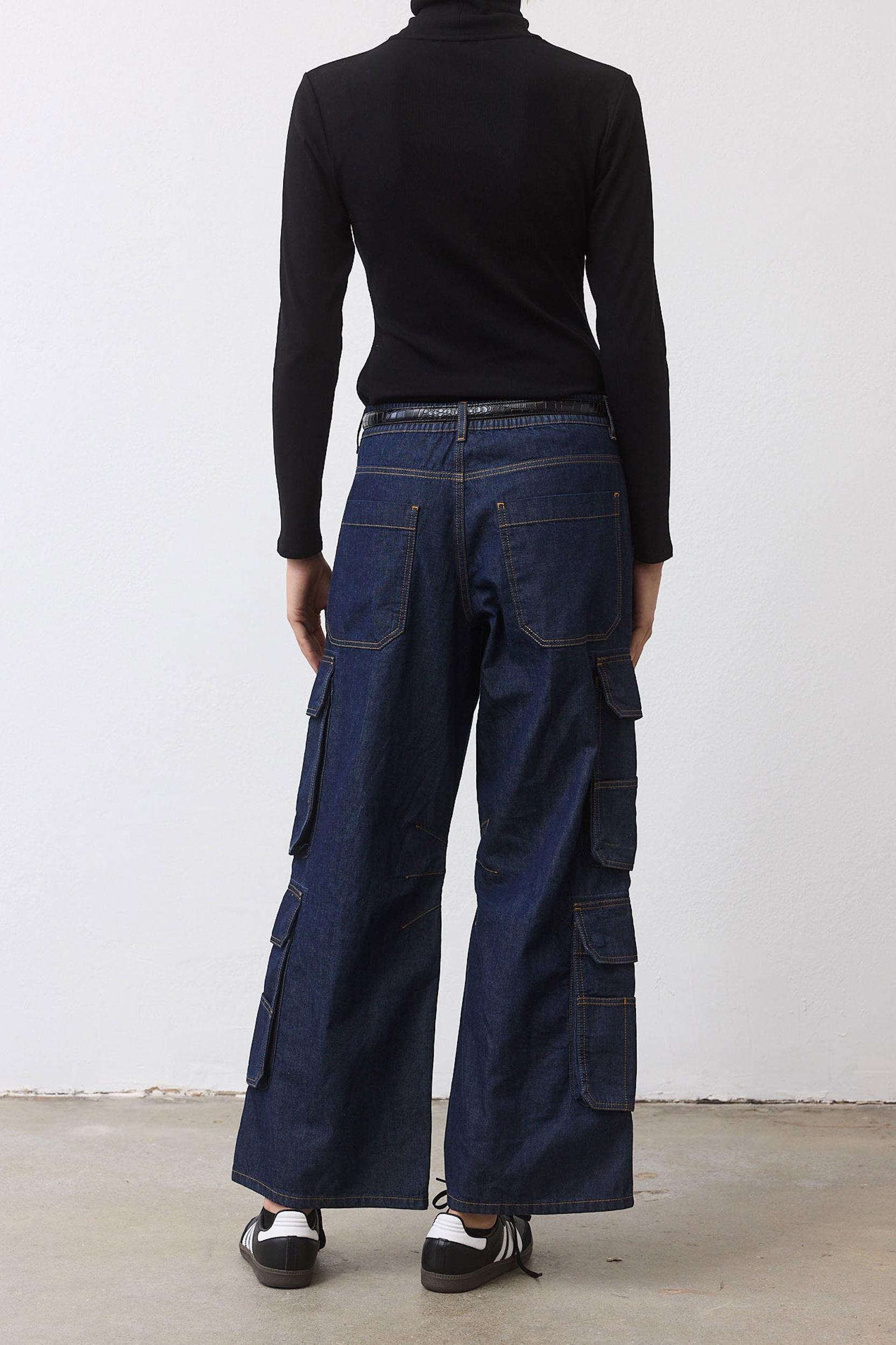 The Off Duty Light Denim Cargo Pants Product Image