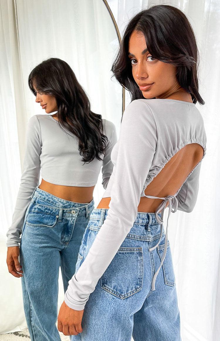 Milja Grey Open Back Top Product Image