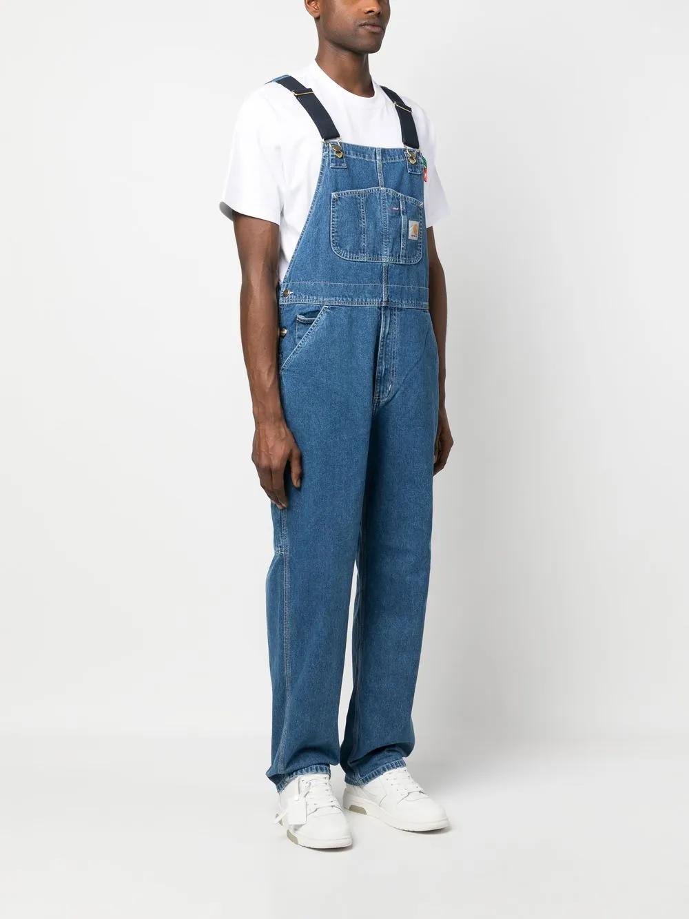 logo-patch straight-leg dungarees Product Image