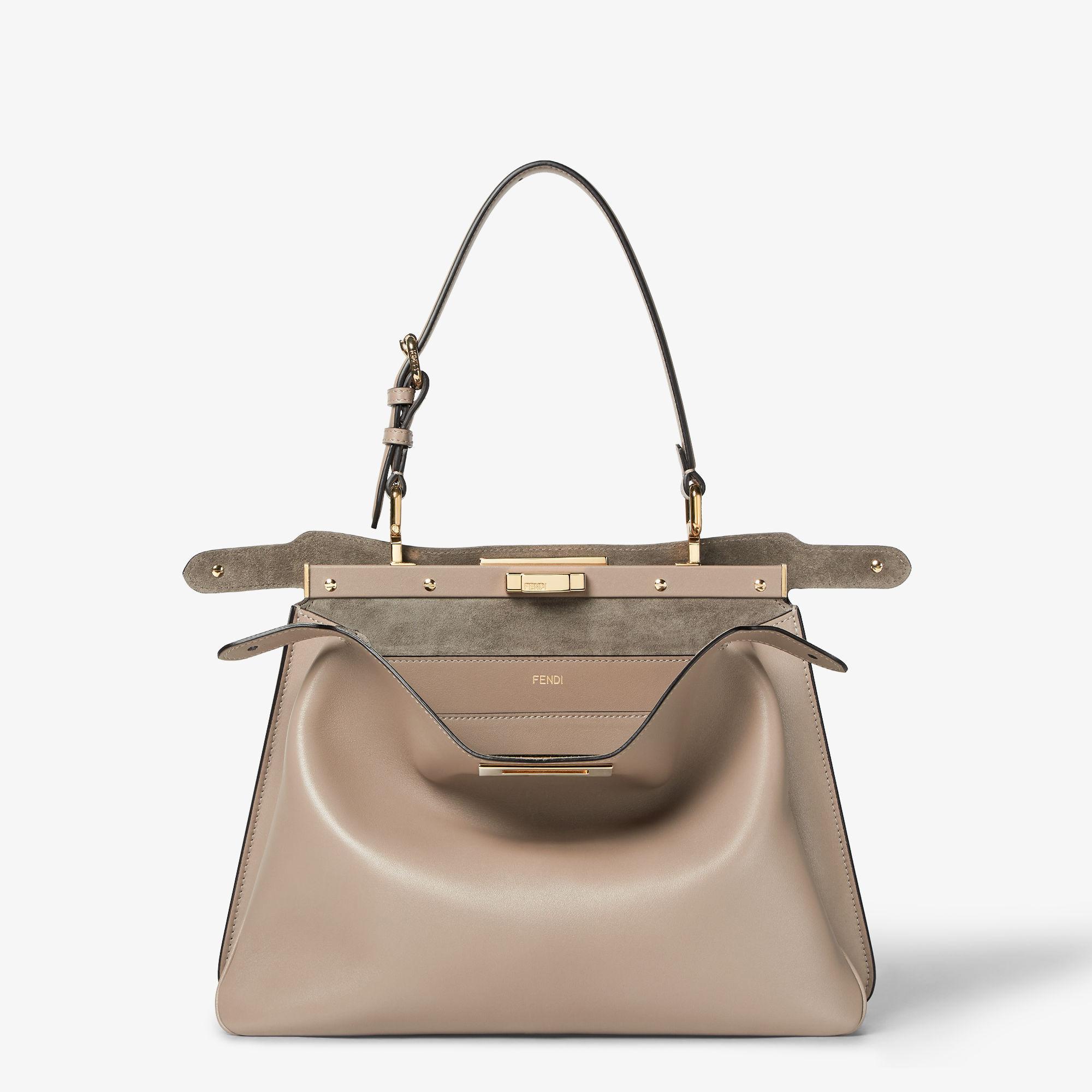 Peekaboo Soft MediumCappuccino-colored leather bag Product Image