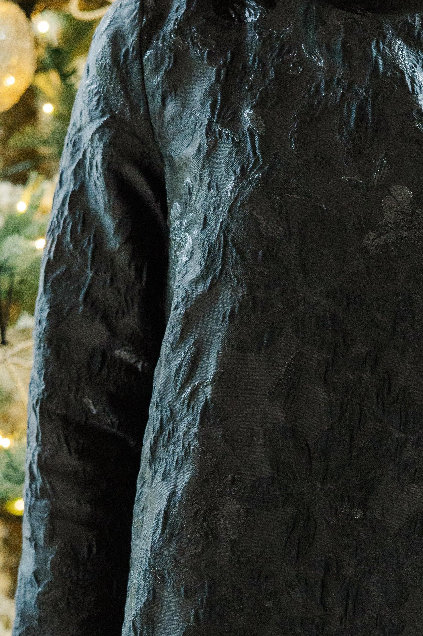 This Is It Black Brocade Swing Dress Female Product Image