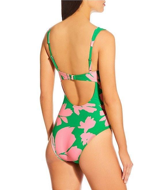 Antonio Melani Madarin Blooms V-Neck One Piece Swimsuit Product Image